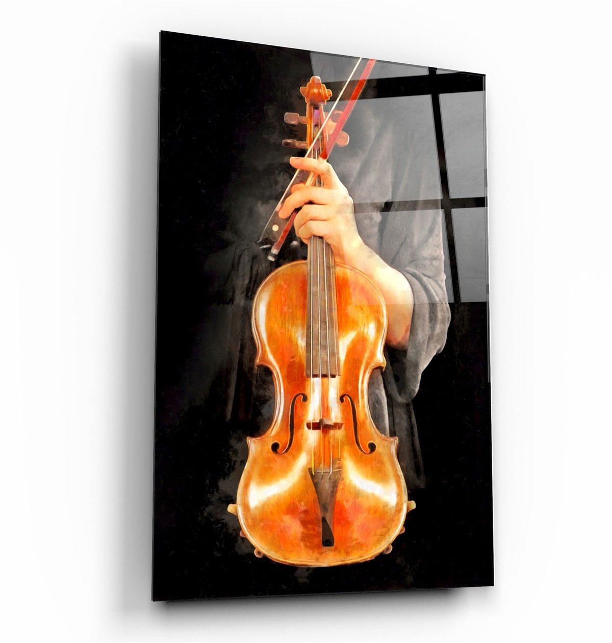 ・"Violin"・Glass Wall Art