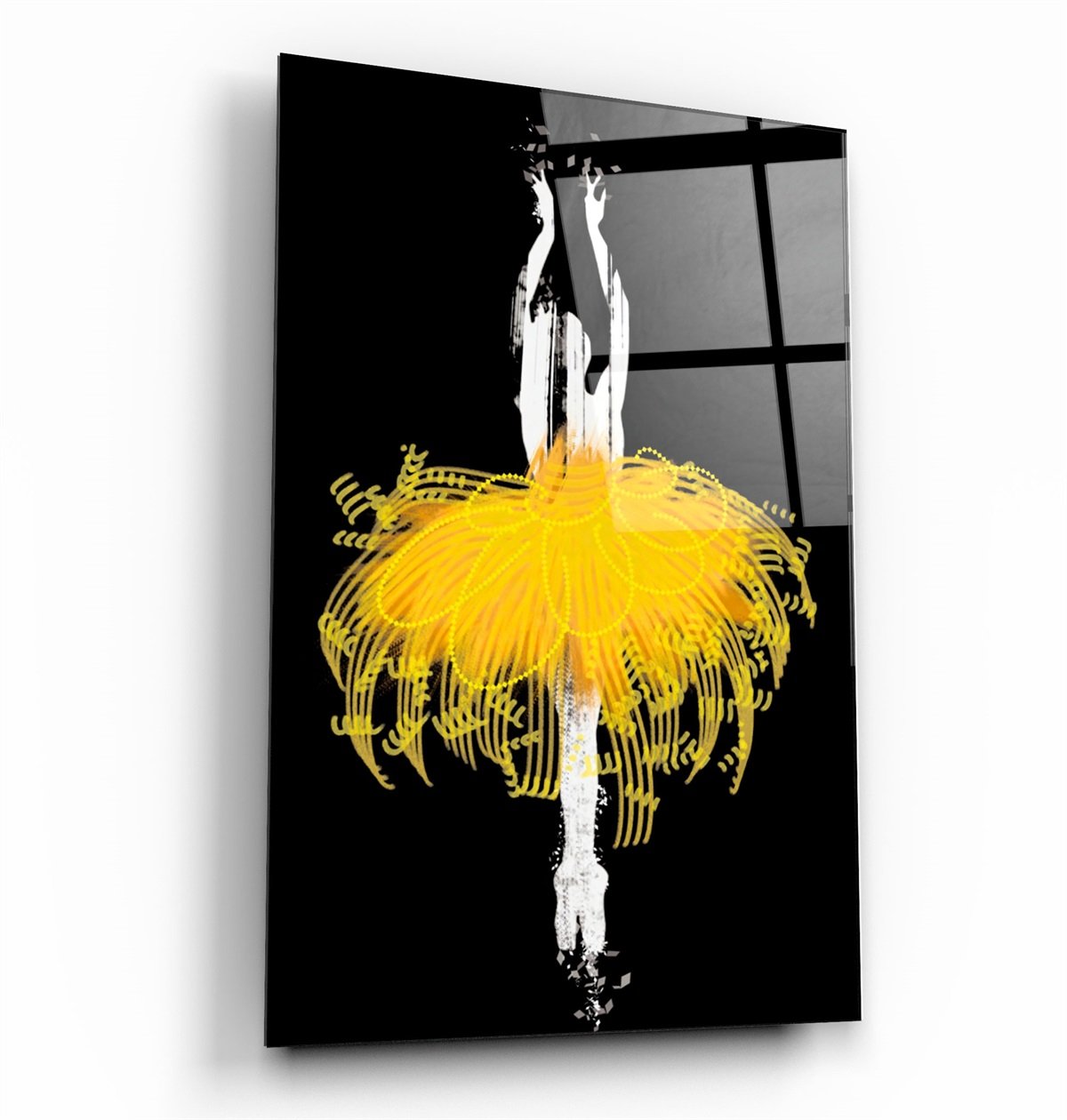 ・"Abstract Ballerina"・Glass Wall Art