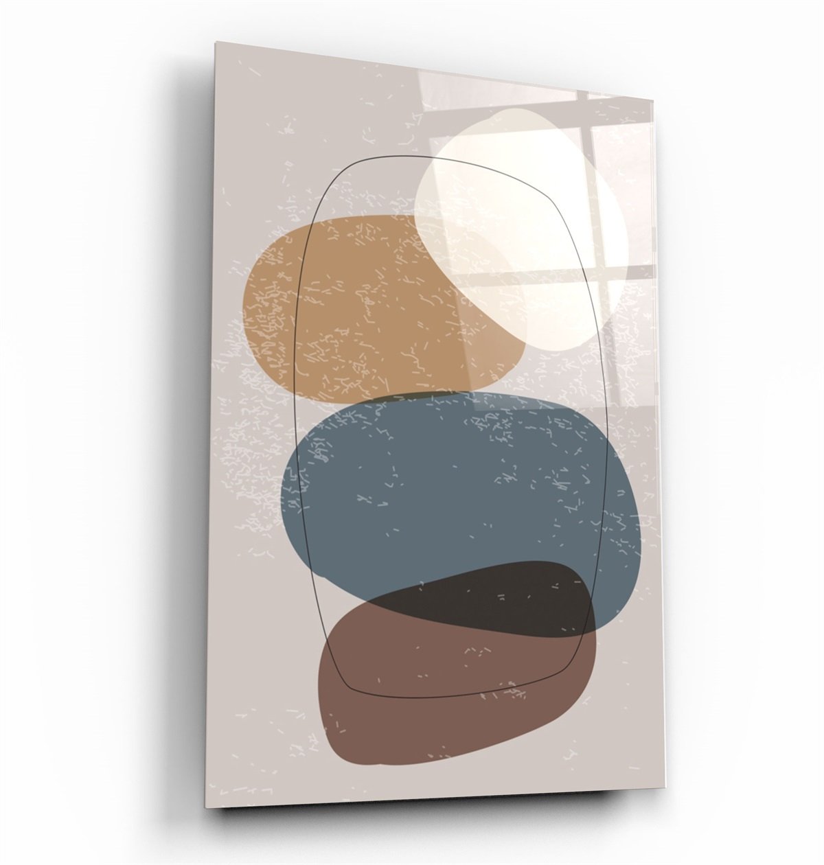 ・"Formes abstraites V12"・Art mural en verre