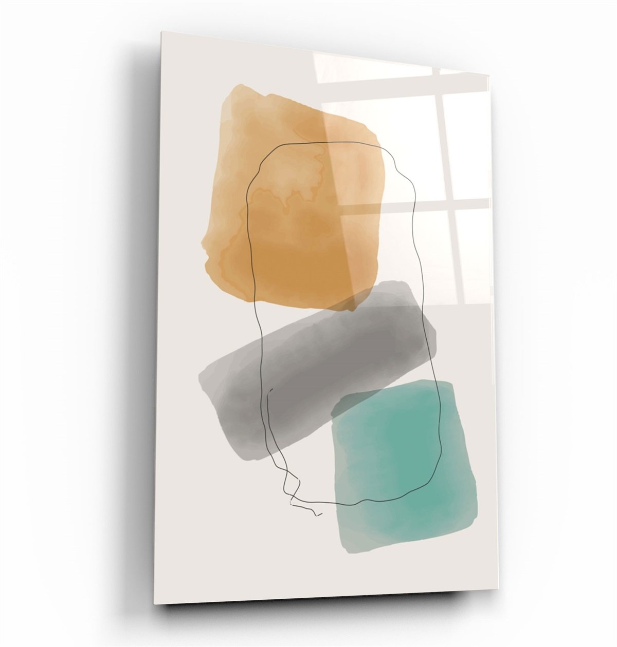 ・"Formes abstraites V13"・Art mural en verre