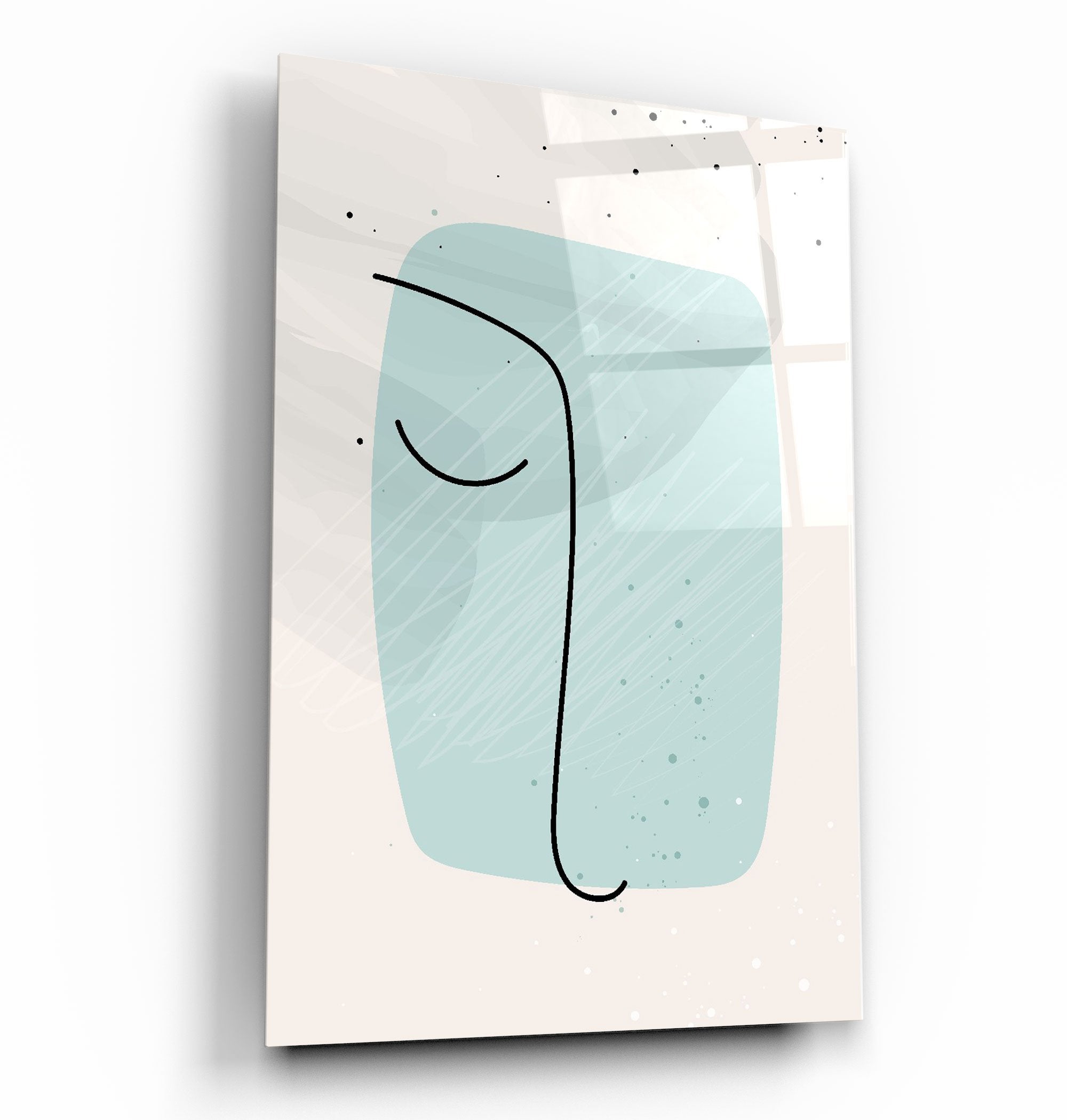 ・"Abstract Shapes and Line V2"・Glass Wall Art