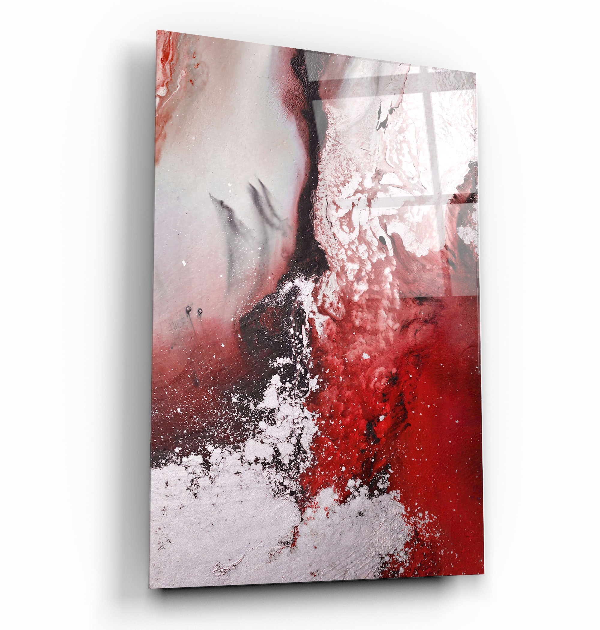 ・"Bird's Eye In Red V2"・Glass Wall Art