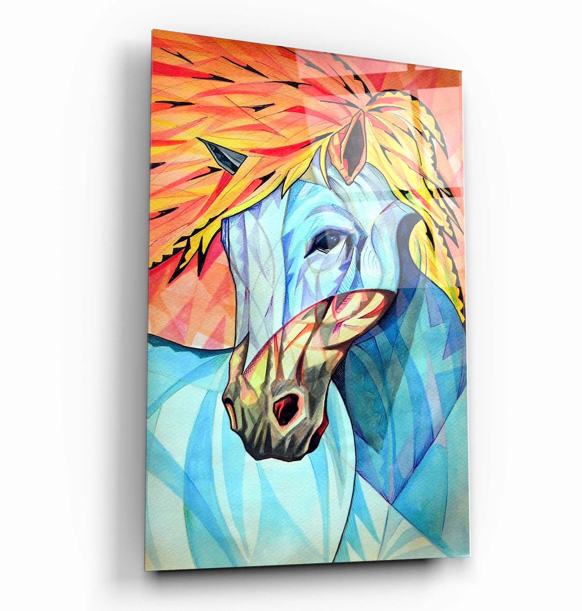 ・"Cool Horse"・Glass Wall Art