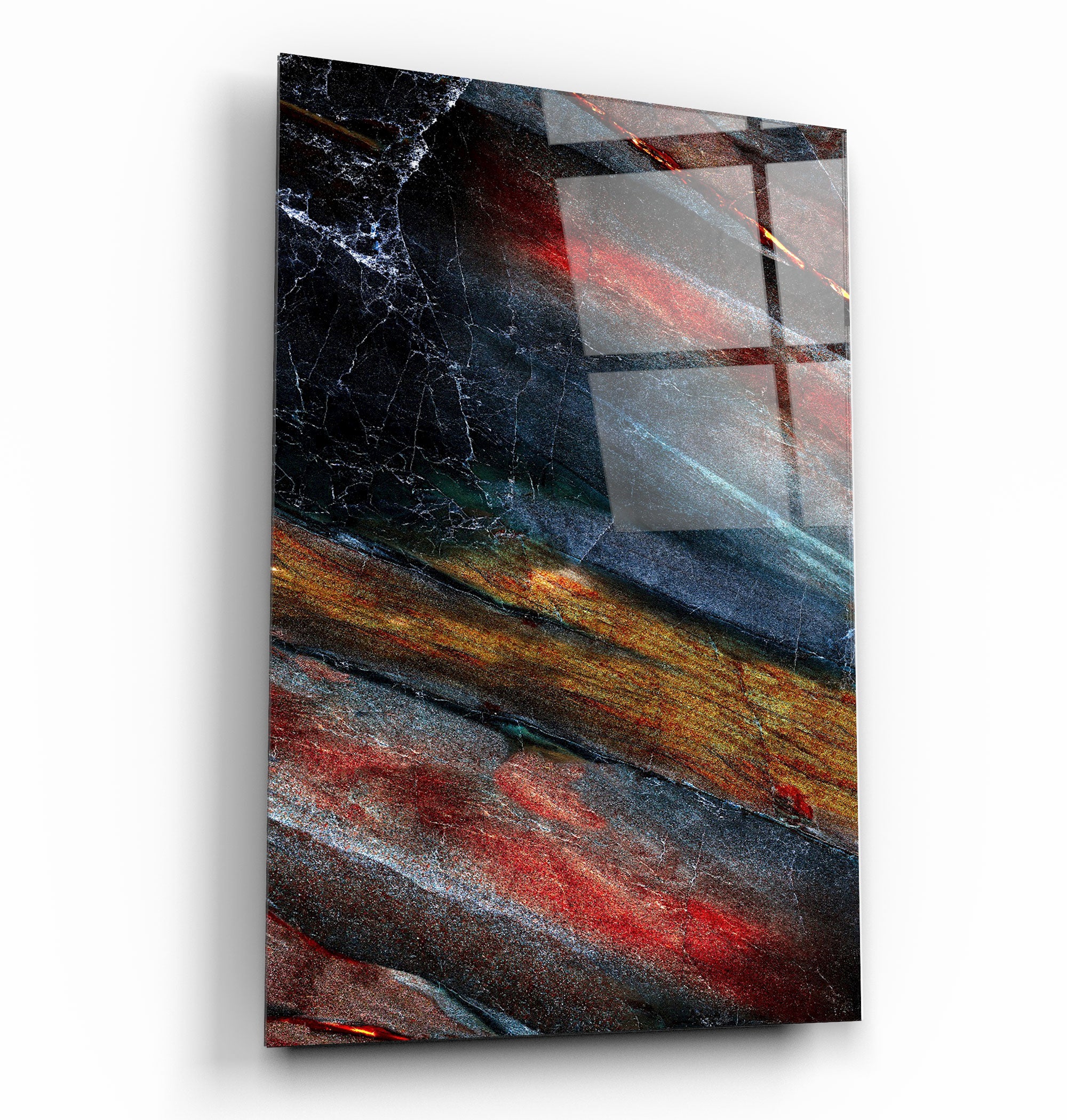 ・"Colorful Layes Of Marble"・Glass Wall Art