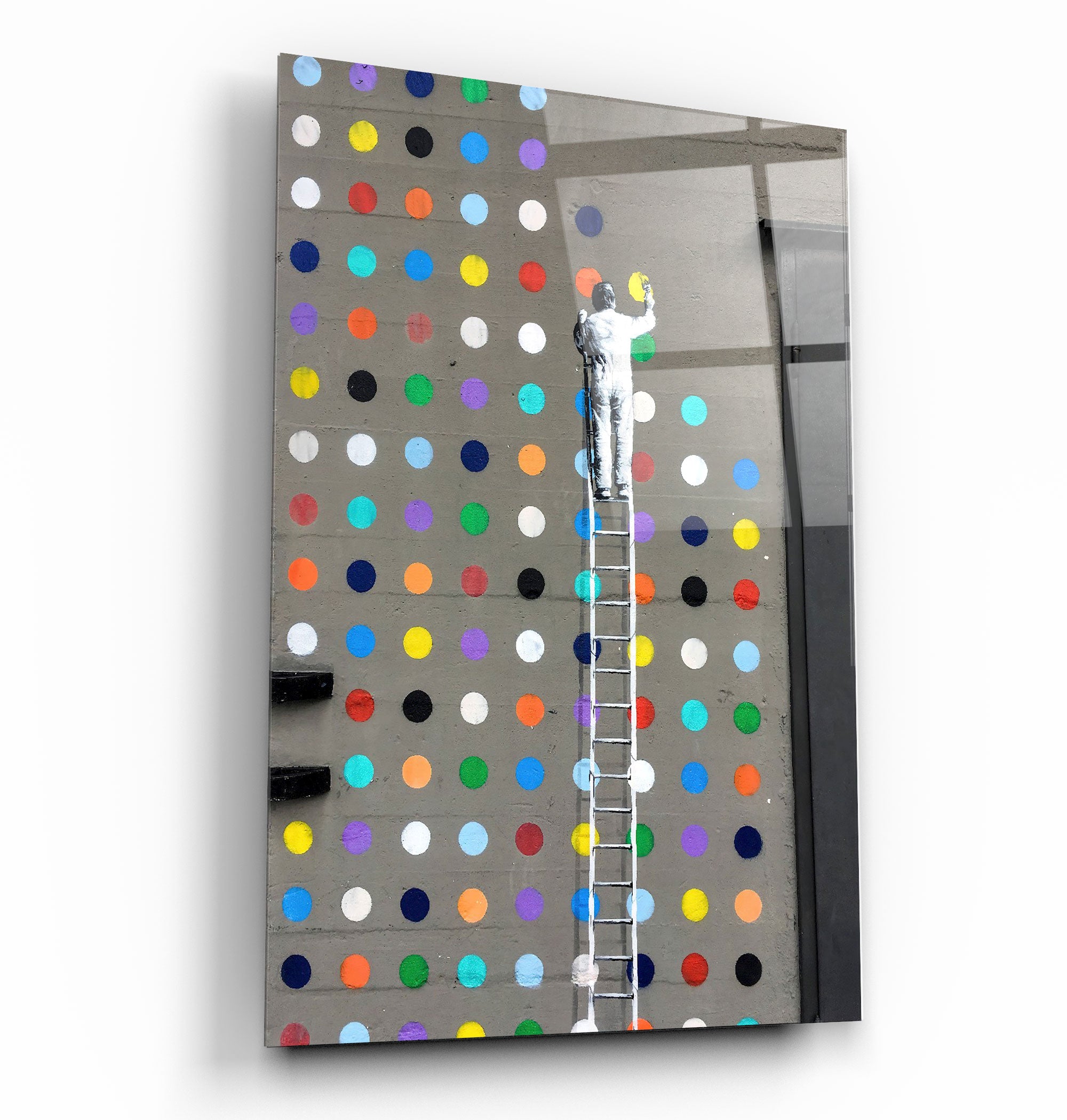 ・"Colorful Dots"・GLASS WALL ART