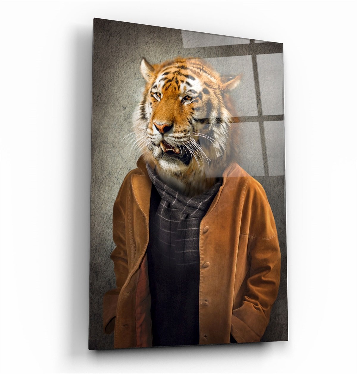 ・"Tiger Head"・Glass Wall Art