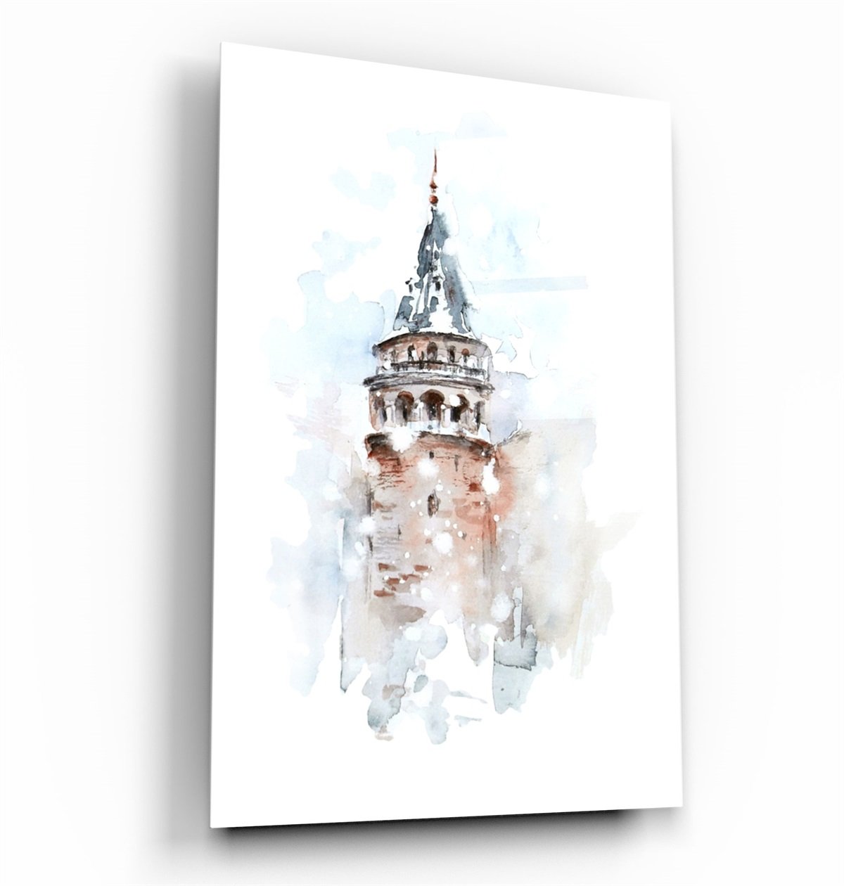 ・"Abstract Historical Building"・Glass Wall Art