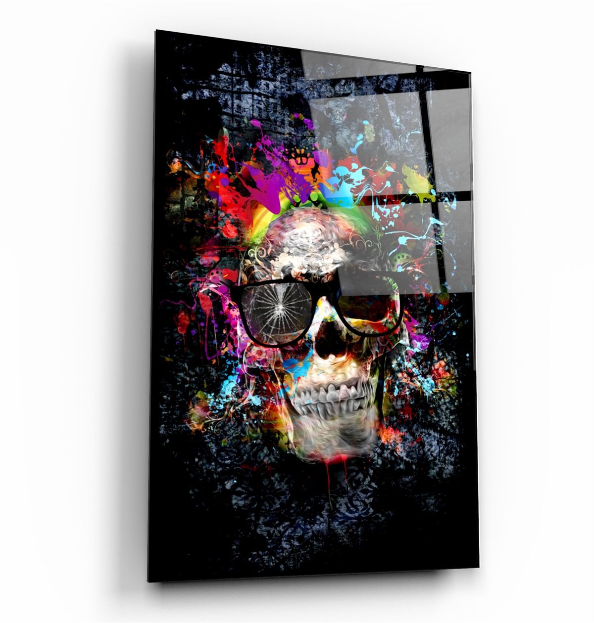 ・"Cool Skull"・Glass Wall Art