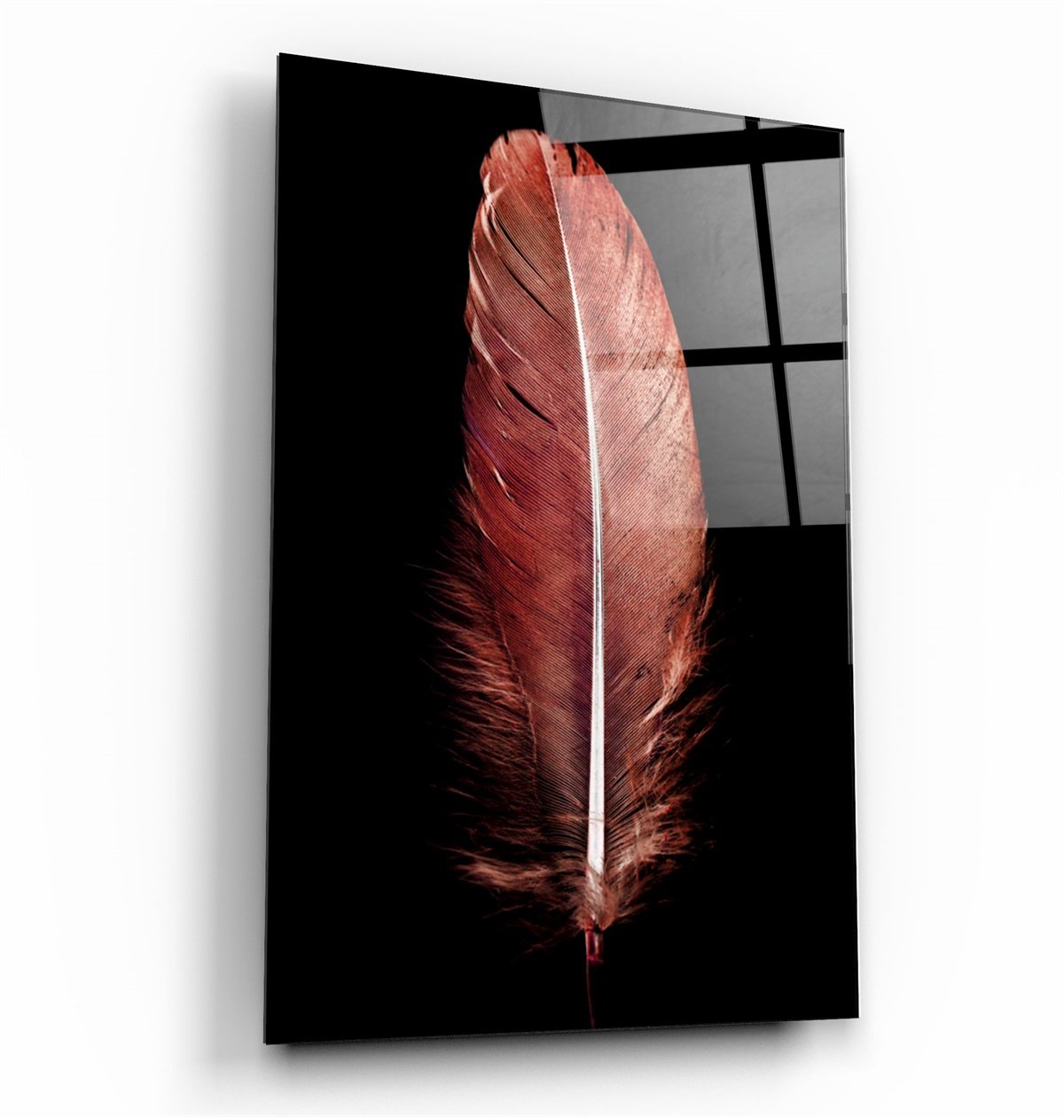 ・"Colorful Feather V2"・Glass Wall Art
