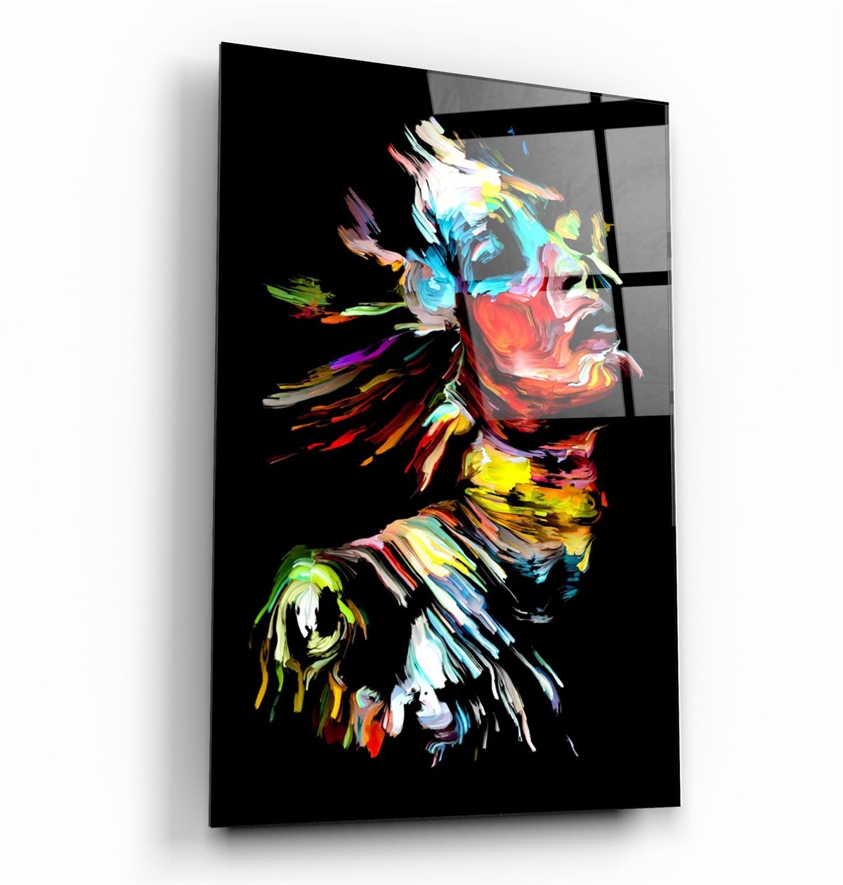 ・"AbstractMan V2"・Glass Wall Art