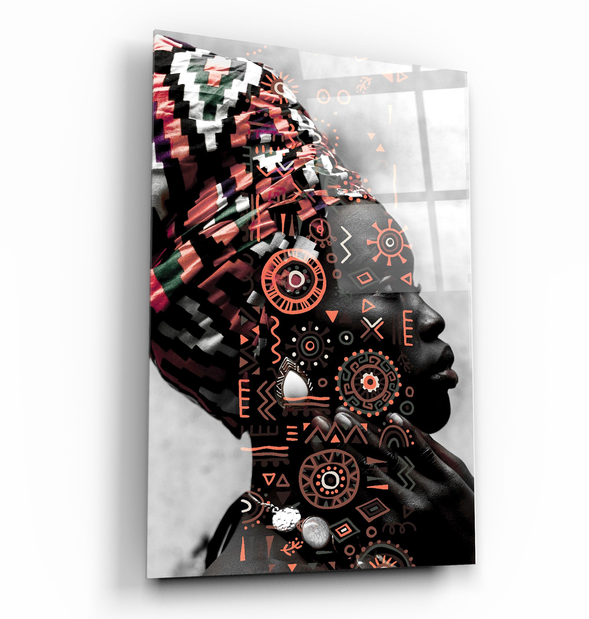 ・"African Queen"・Glass Wall Art