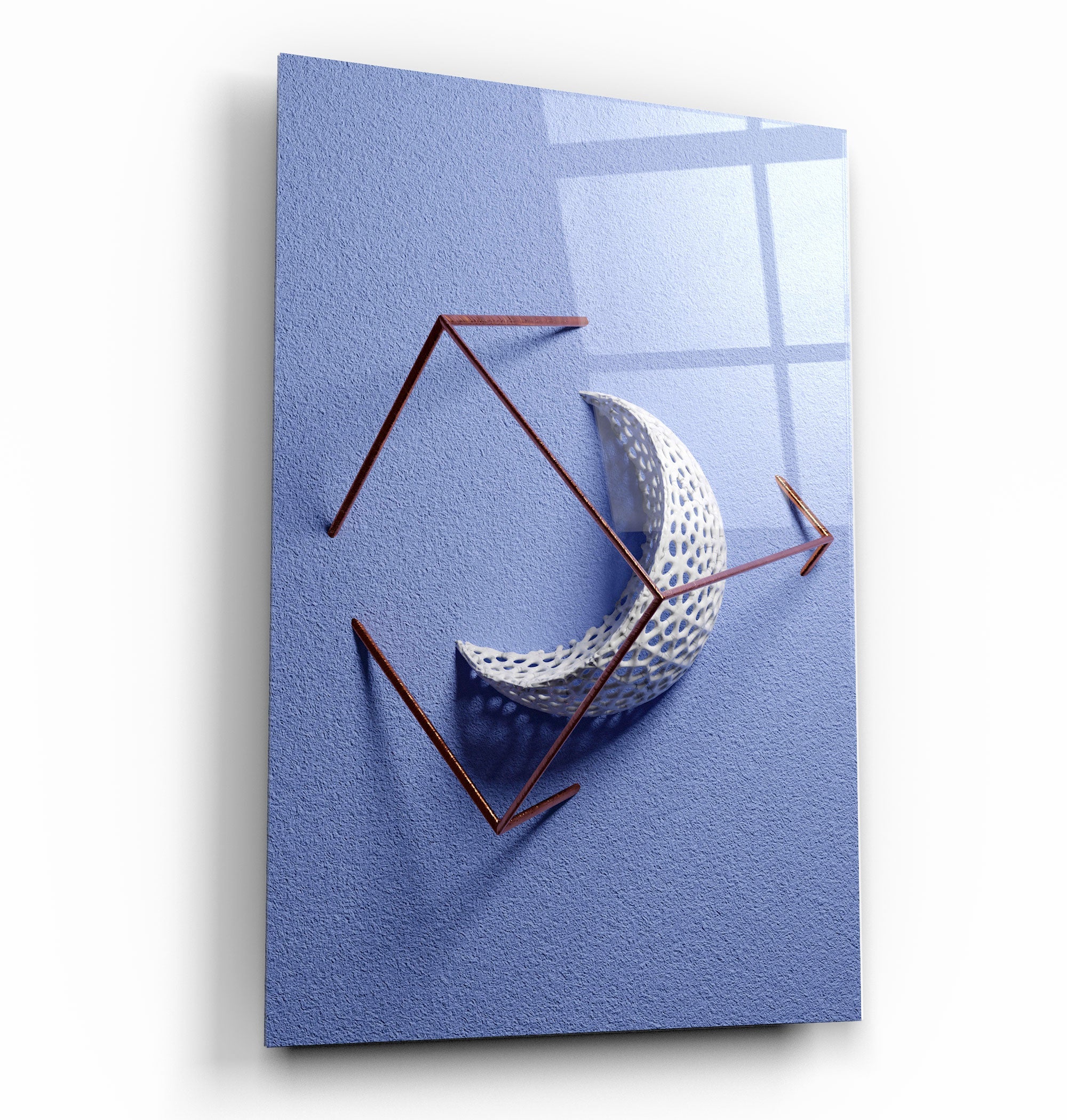 Moon in Cage | Designers Collection Glass Wall Art
