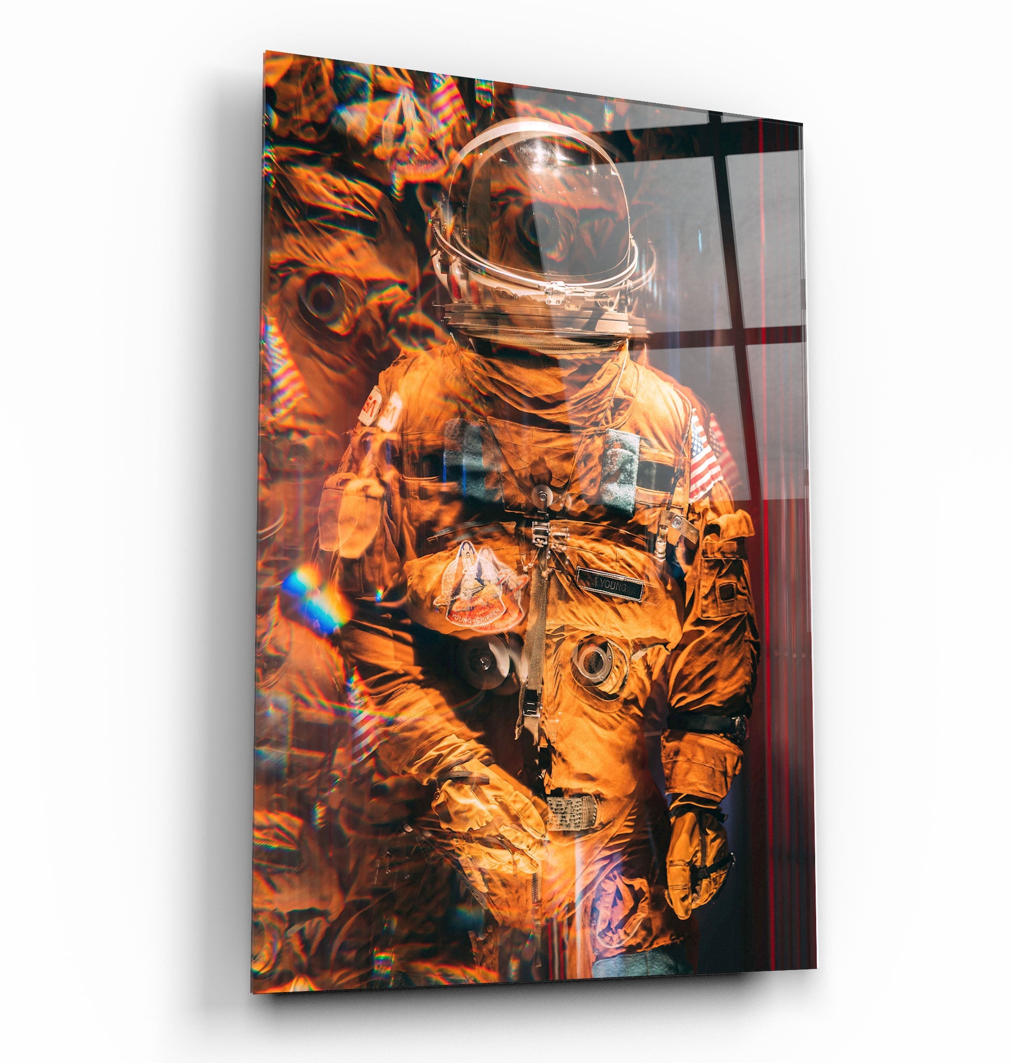 ・« Astronaute flou »・Art mural en verre de la collection du designer