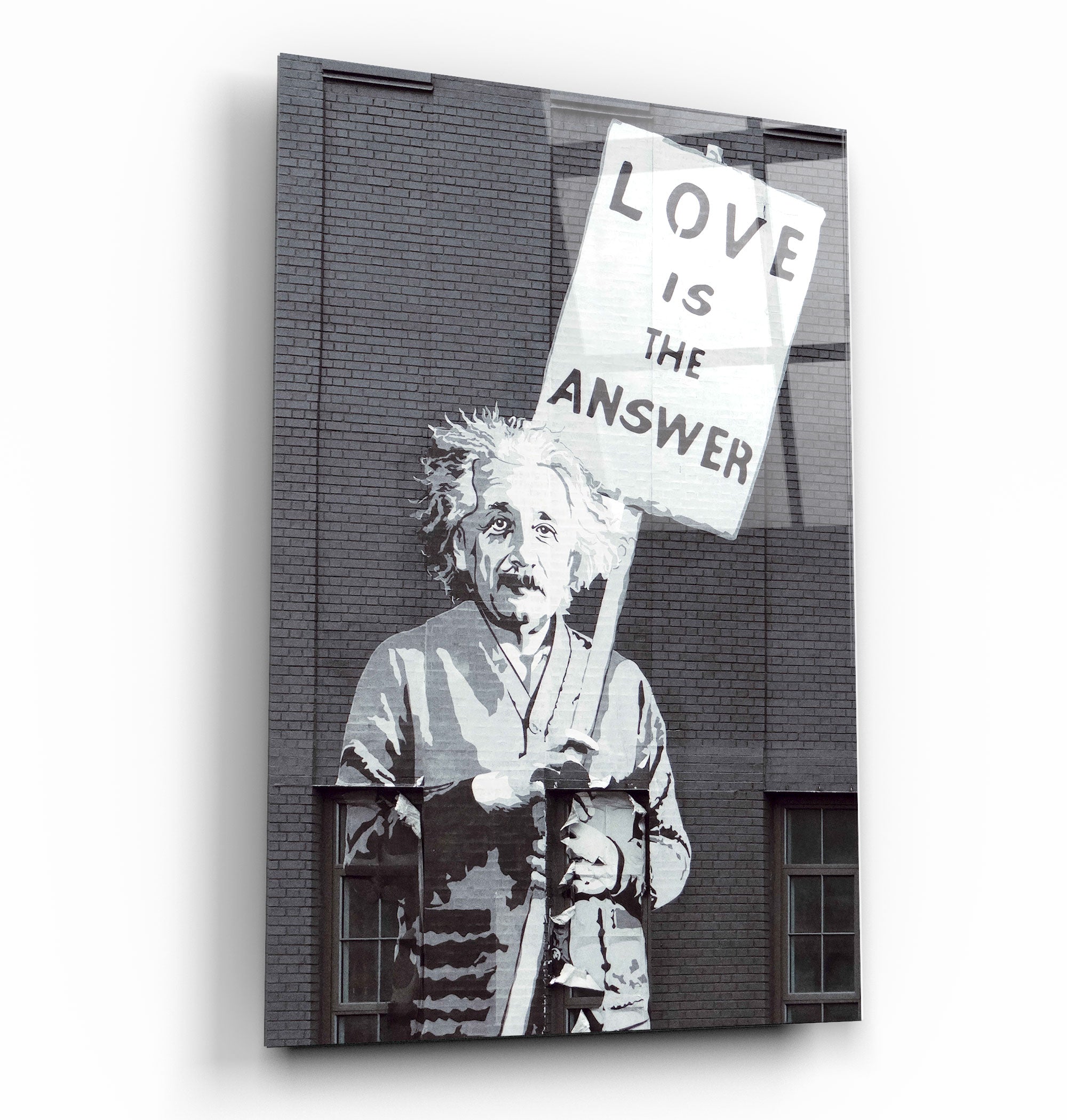 ・"Love is the Answer V2"・Designer's Collection Glass Wall Art