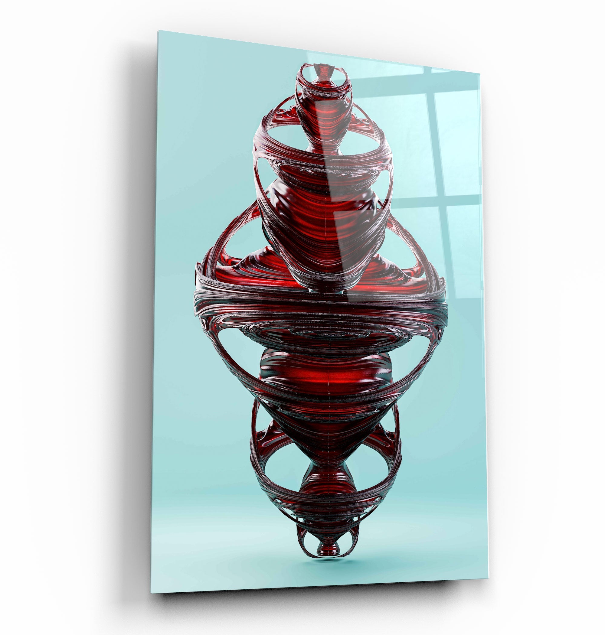 ・"Design moderne abstrait V2"・Art mural en verre de la collection du designer