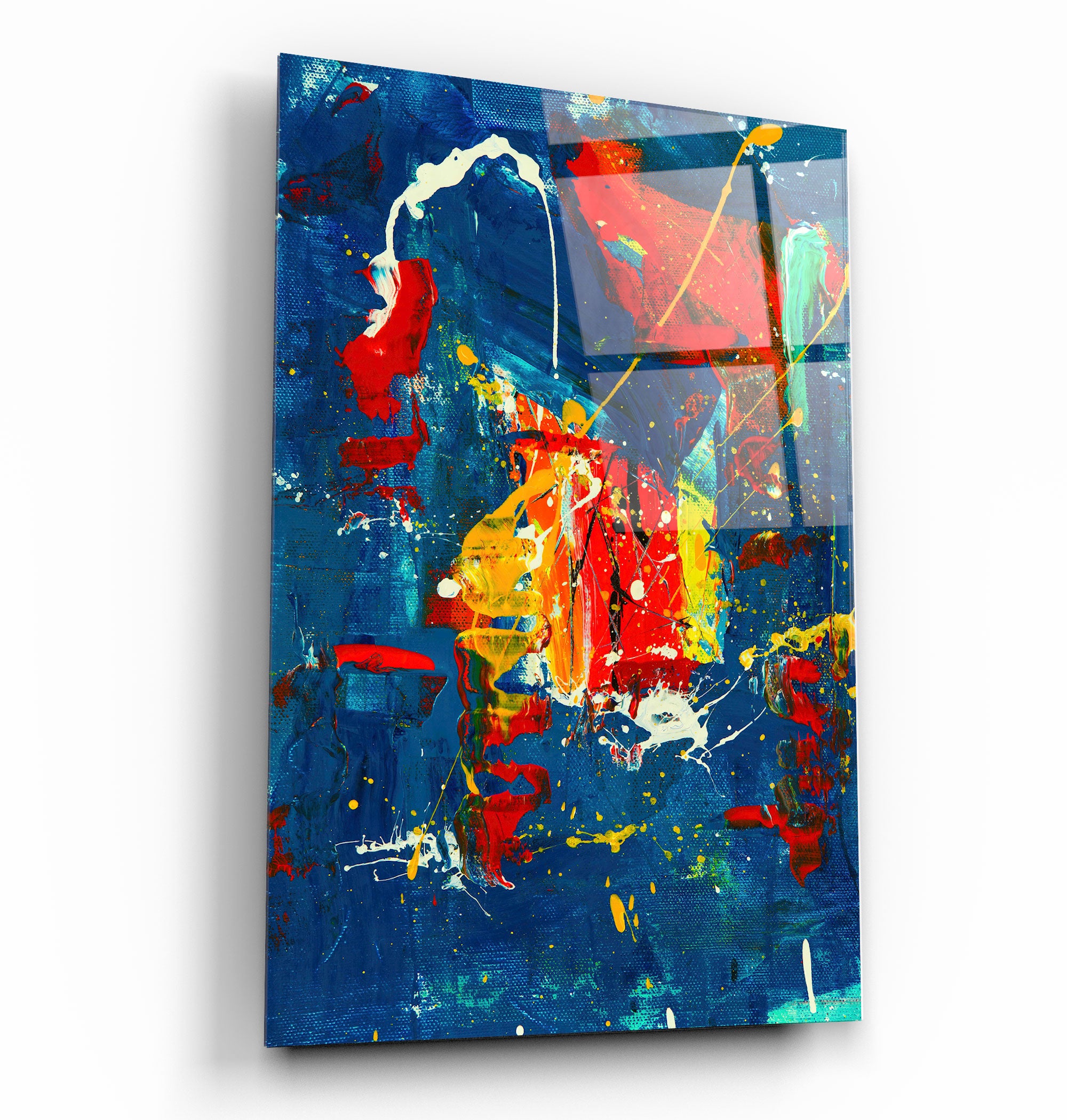 ・"Oil Painting - Abstract"・Designer's Collection Glass Wall Art