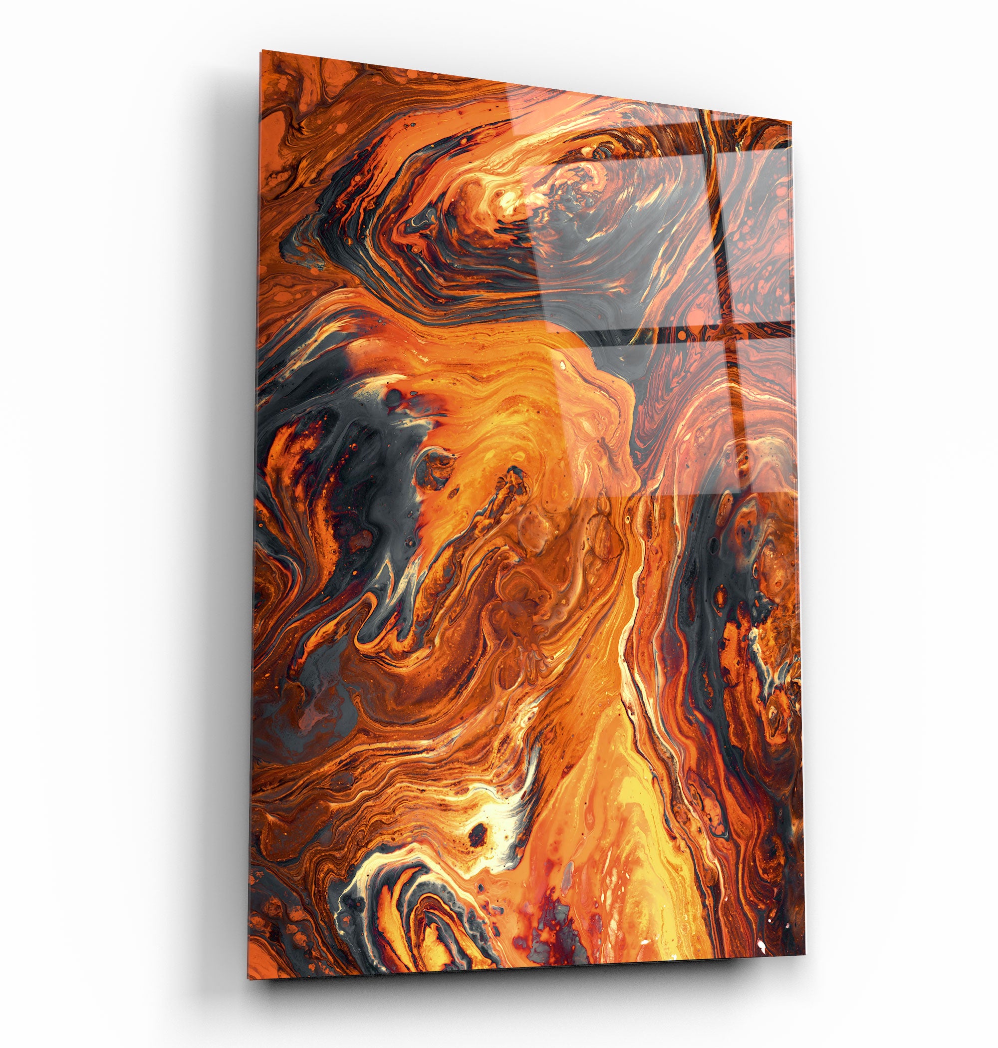 ・"Marble Lava"・Designer's Collection Glass Wall Art