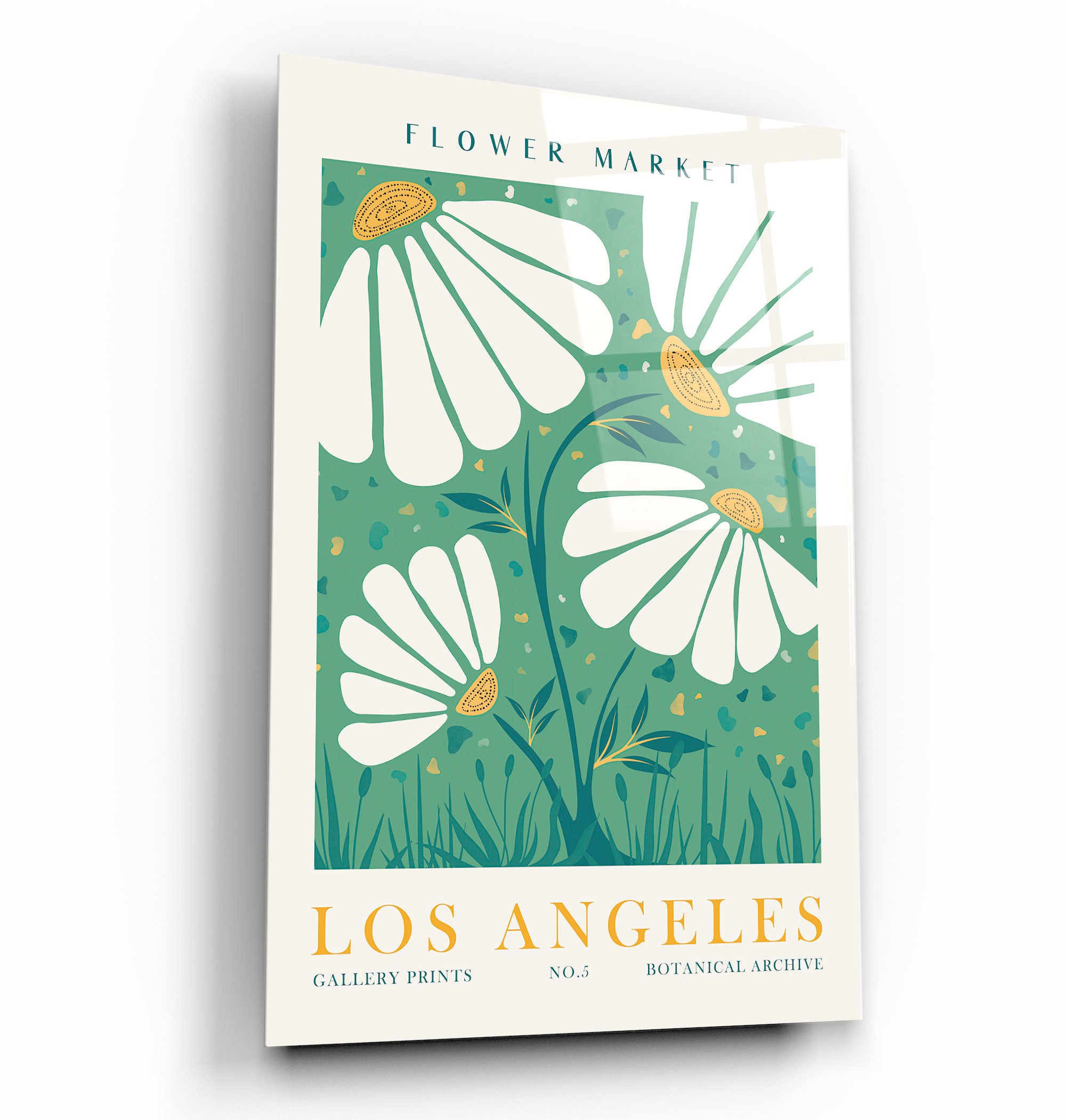 ・"Flower Market No:5 Los Angeles"・Gallery Print Collection Glass Wall Art