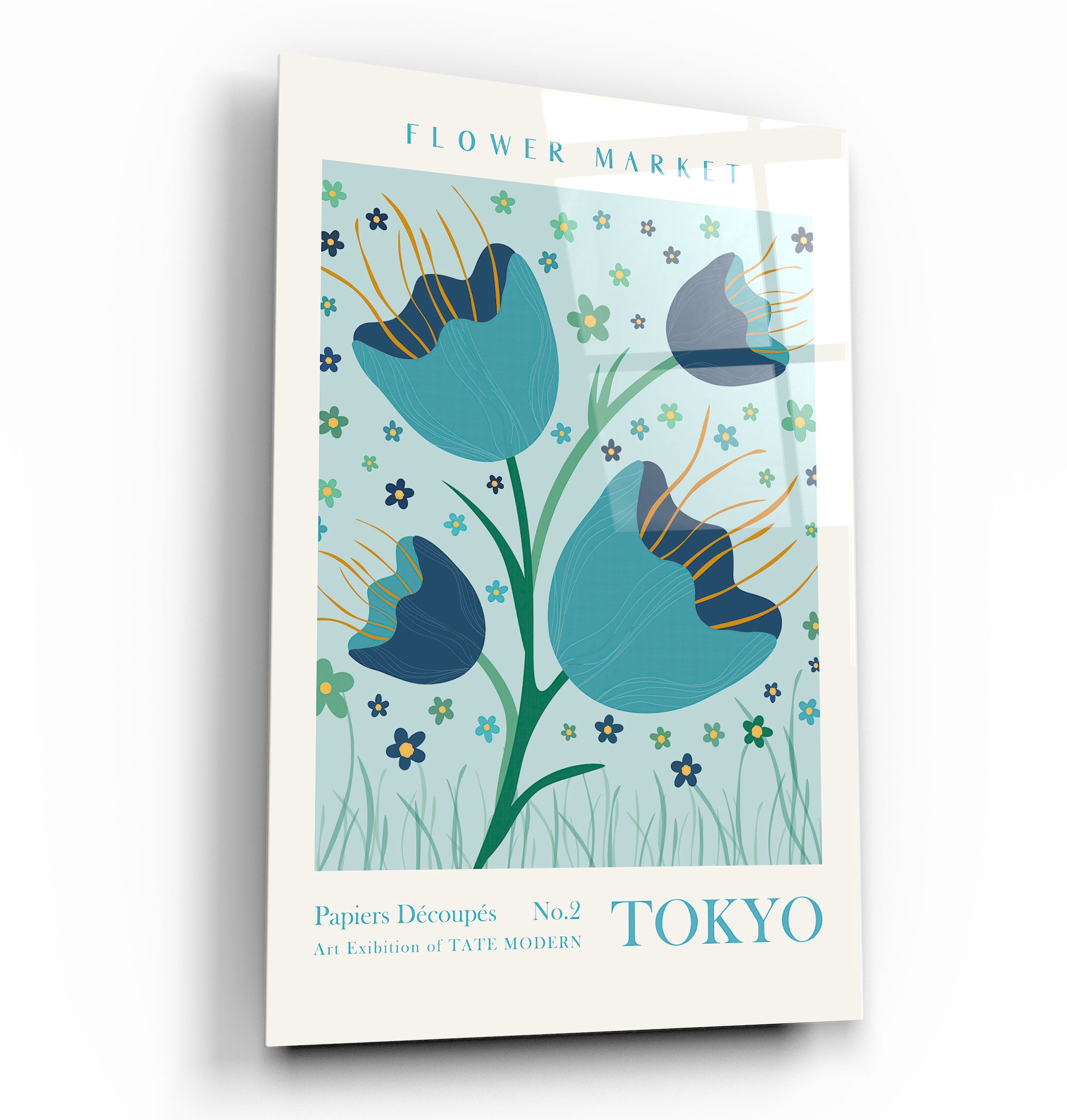 ・"Flower Market No:2 Tokyo"・Gallery Print Collection Glass Wall Art