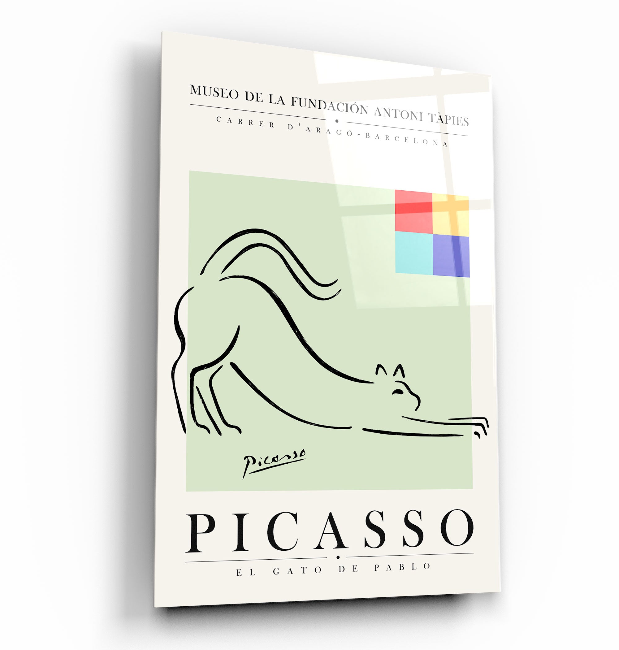 ・"Pablo Picasso - El Gato De Pablo"・Gallery Print Collection Glass Wall Art