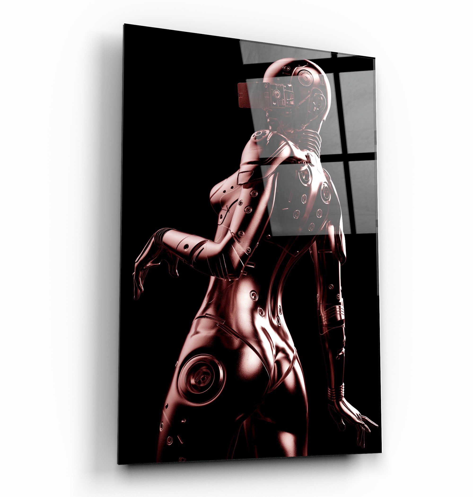 ・„Robo Girl Bronze“・Designer-Kollektion <tc>Glasbild</tc>