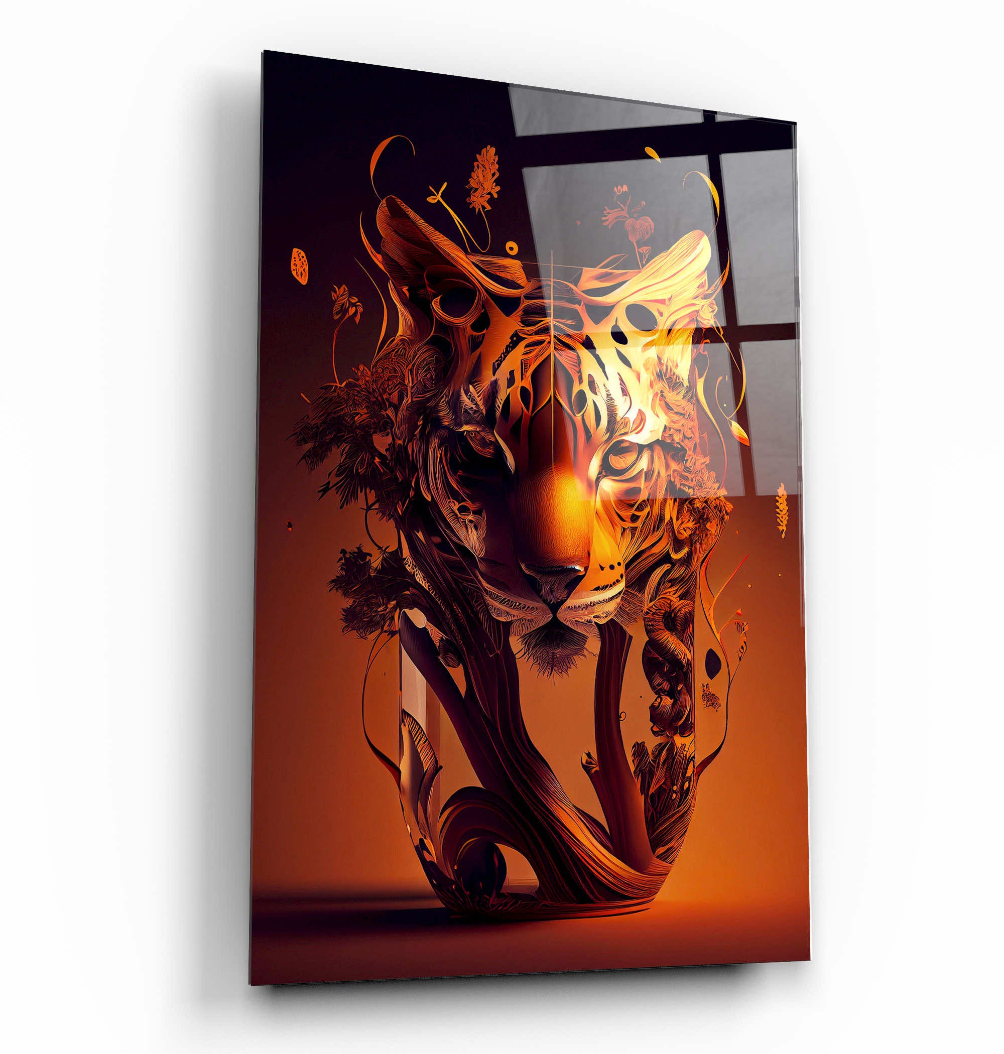 ・"Vase Tigre"・Art mural en verre de la collection Secret World