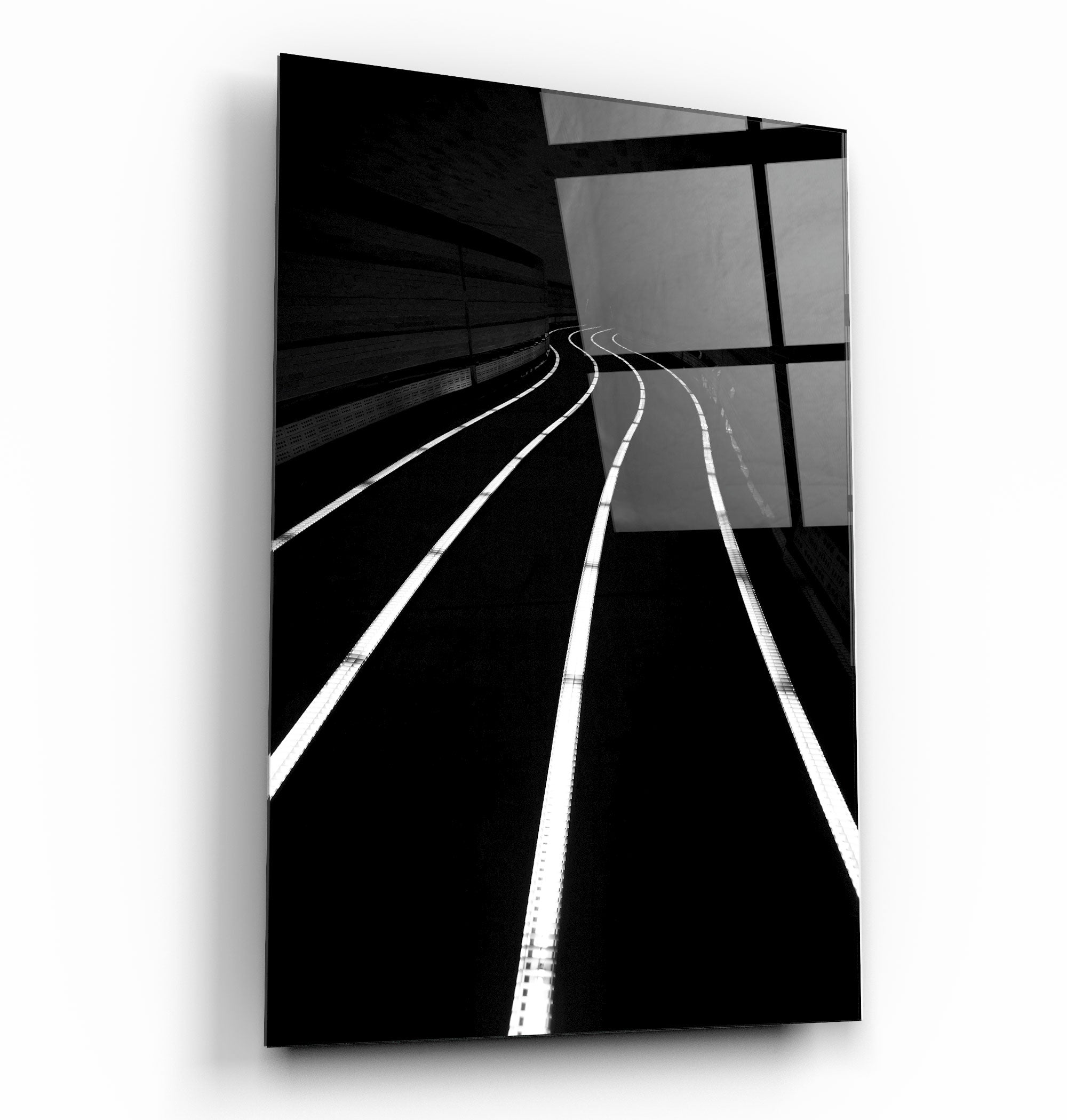 ・„Straße bei Nacht“・Designer-Kollektion <tc>Glasbild</tc>