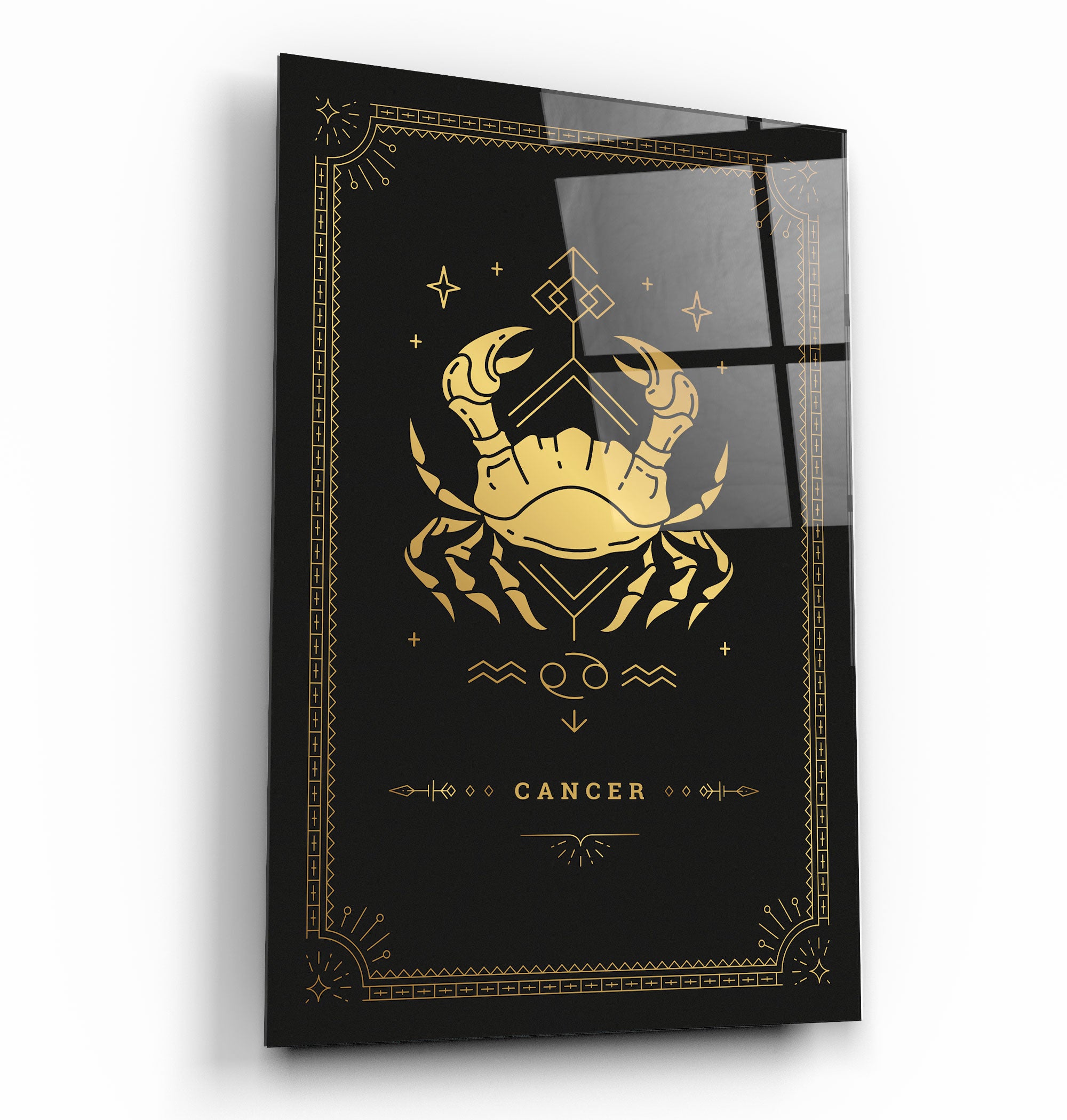 ・„KREBS“・Black Zodiac Collection <tc>Glasbild</tc>