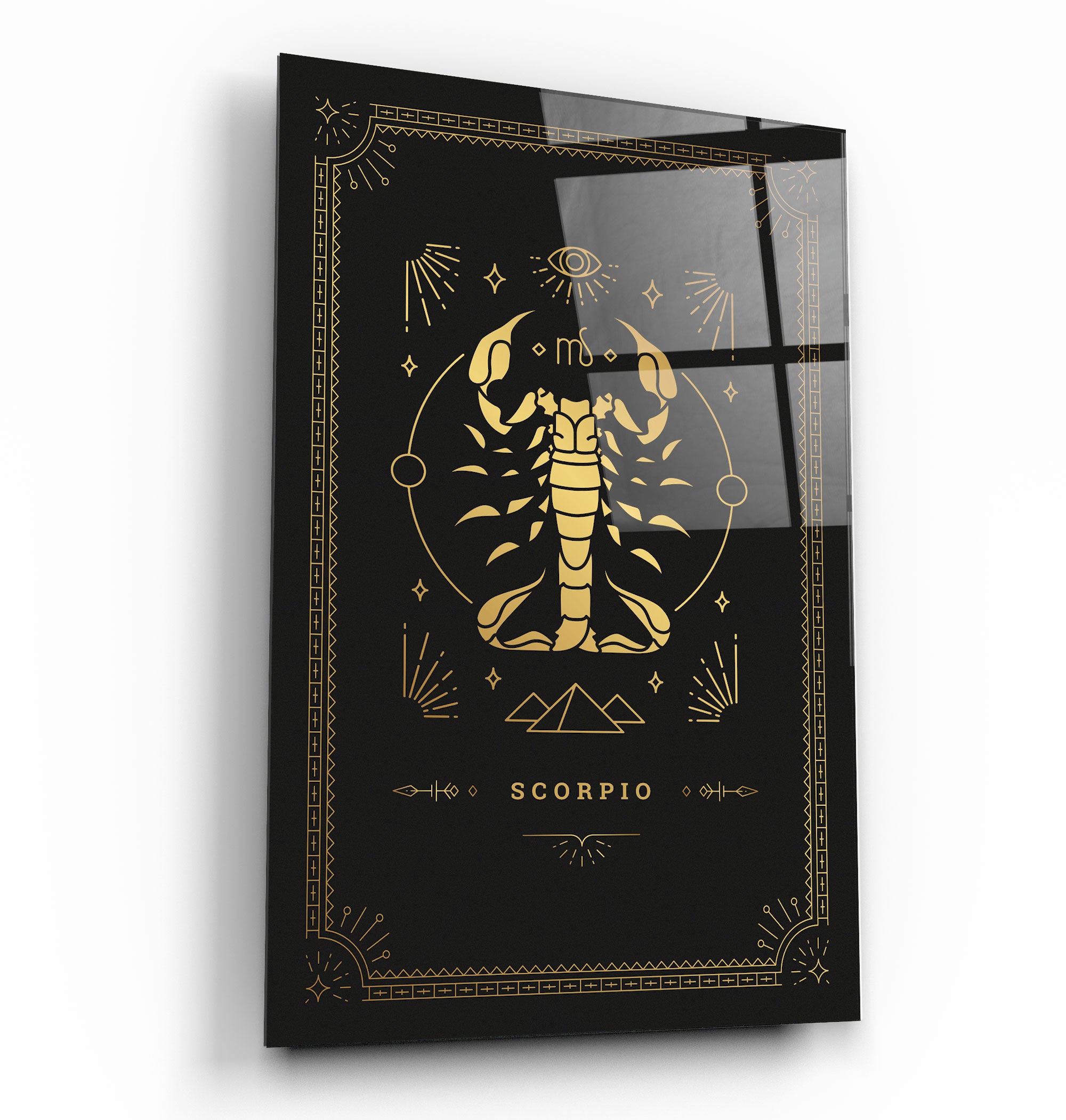 ・„SCORPIO“・Black Zodiac Collection <tc>Glasbild</tc>