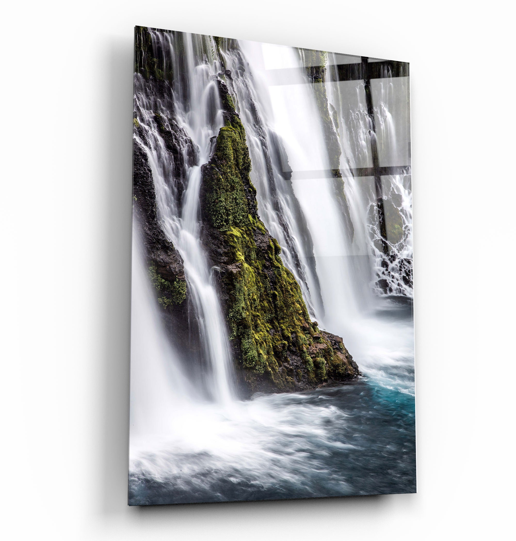 ・„Burney Falls, Kalifornien, USA“・<tc>Glasbild</tc>