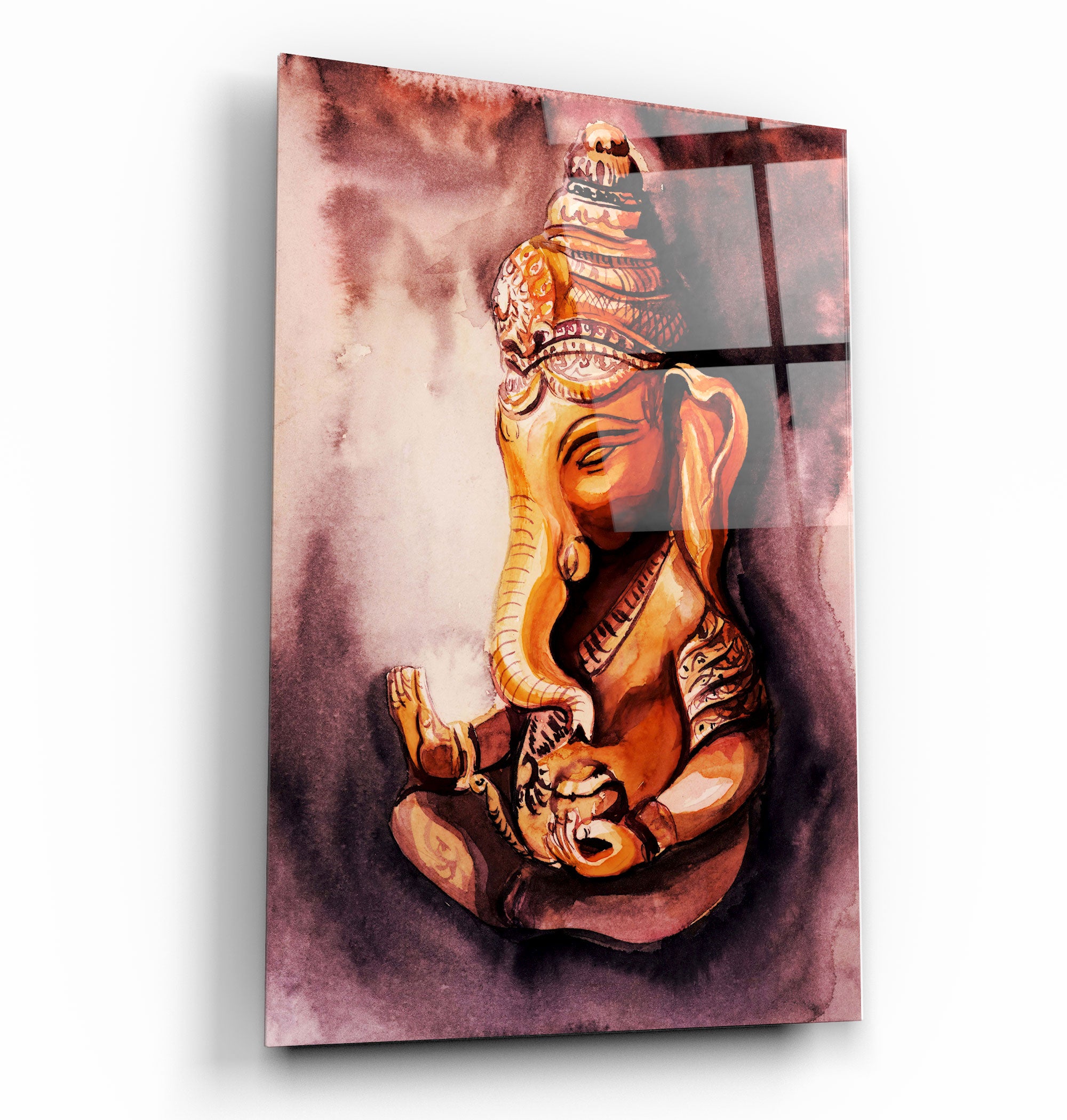 ・"Seigneur indien Ganesh"・Art mural en verre