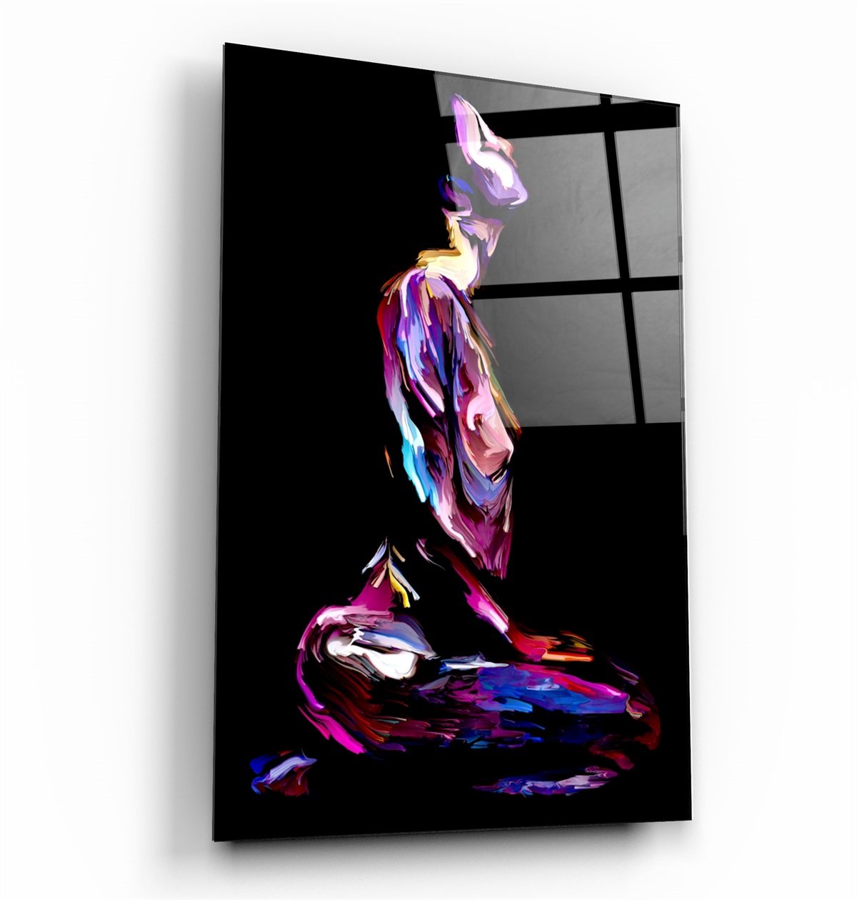 ・"Yoga"・Glass Wall Art