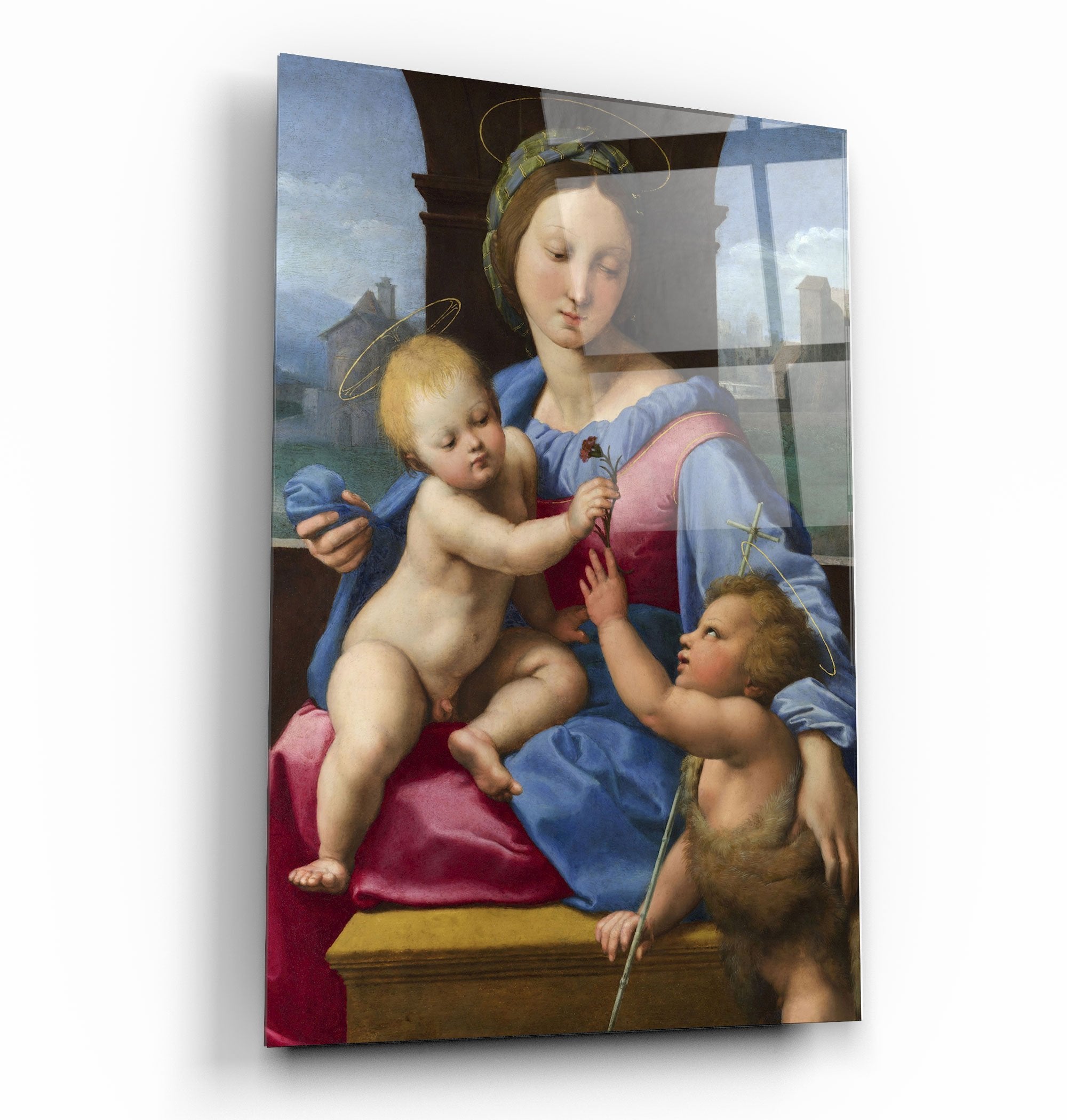 ・"Raphael's The Garvagh Madonna (1509–1510)"・Glass Wall Art