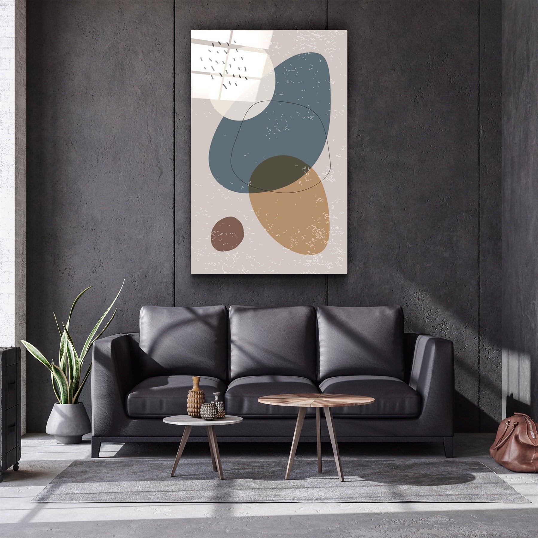 ・"Formes abstraites V11"・Art mural en verre