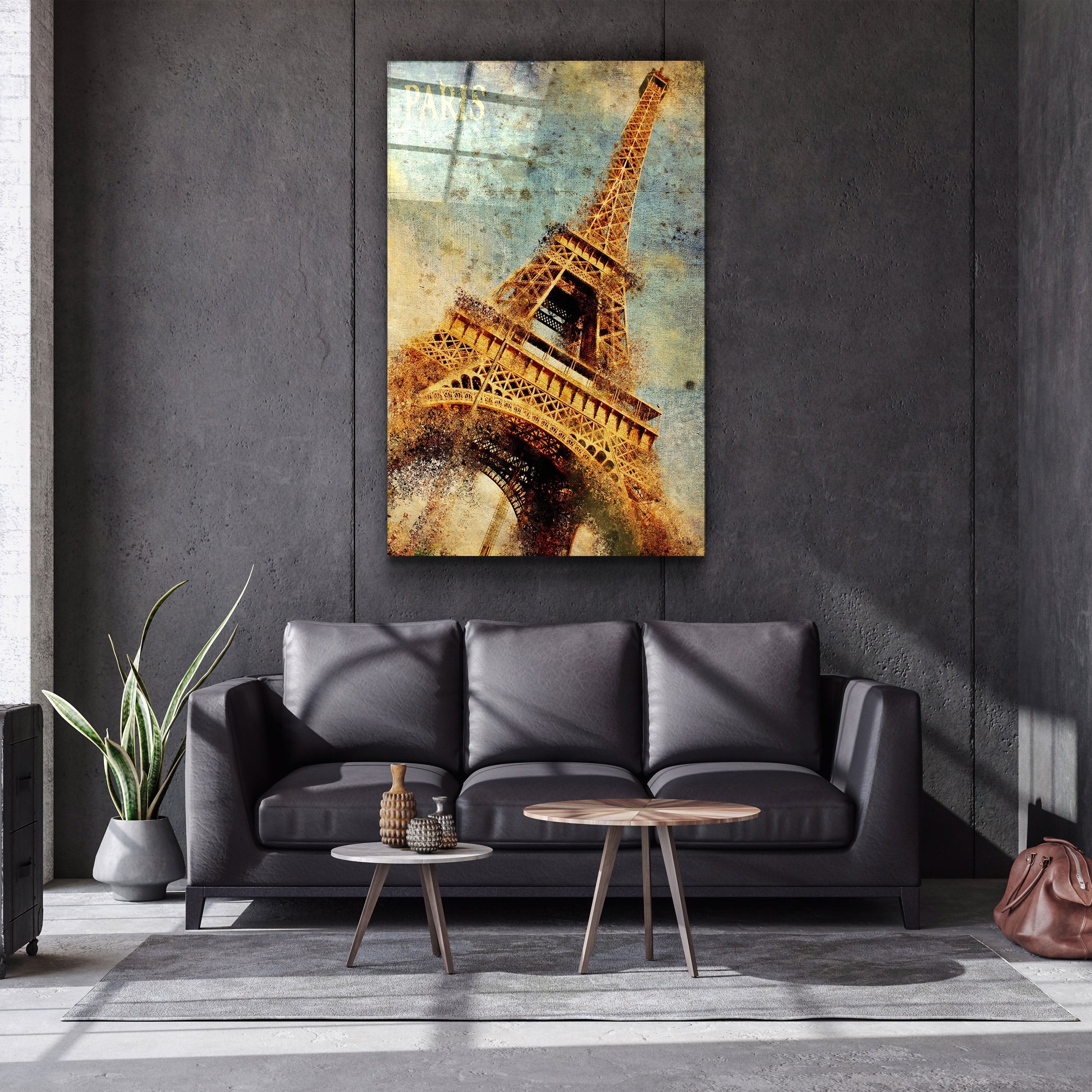 ・"Silhouette d'Eiffel"・Art mural en verre