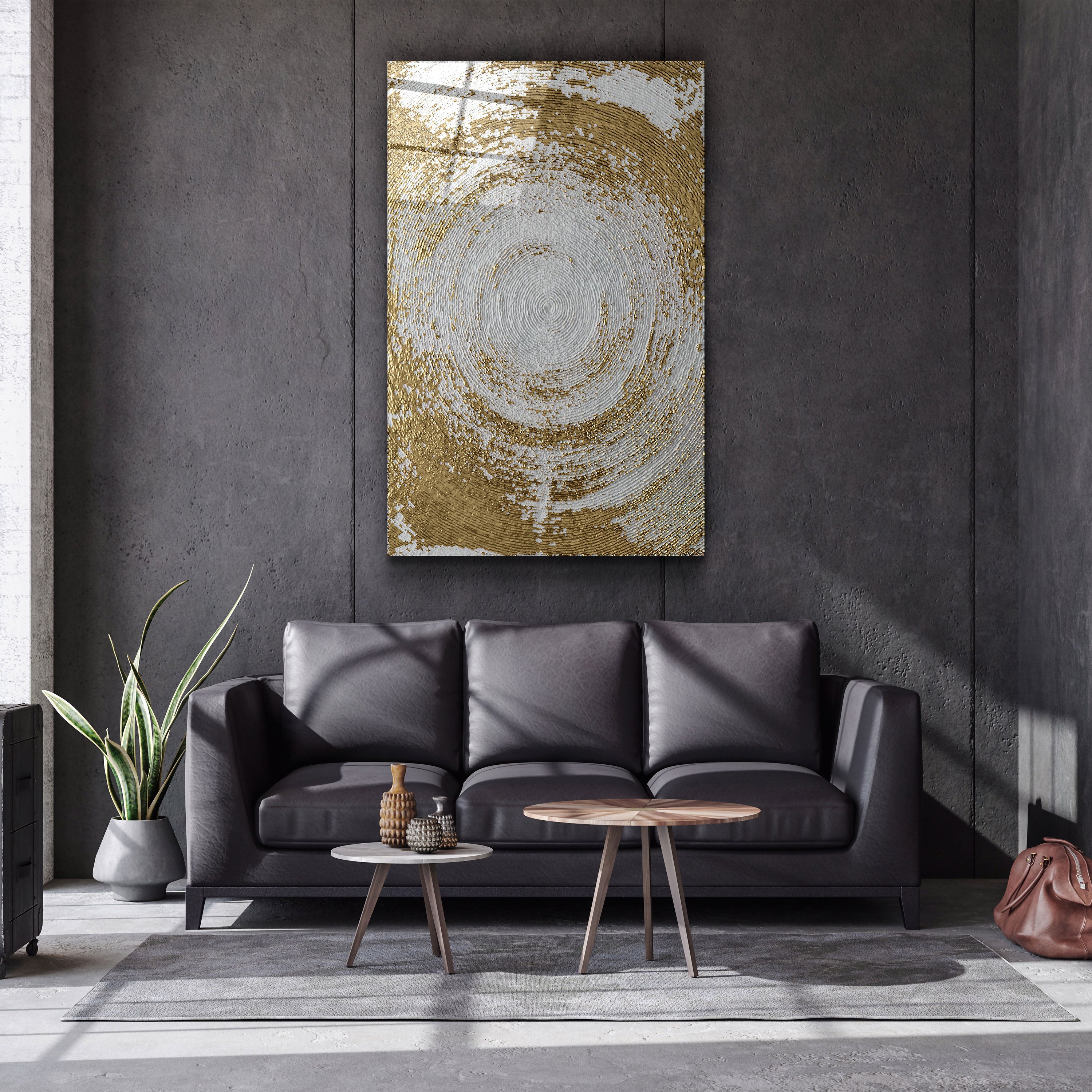 ・"Cercle d'Or V1"・Art mural en verre