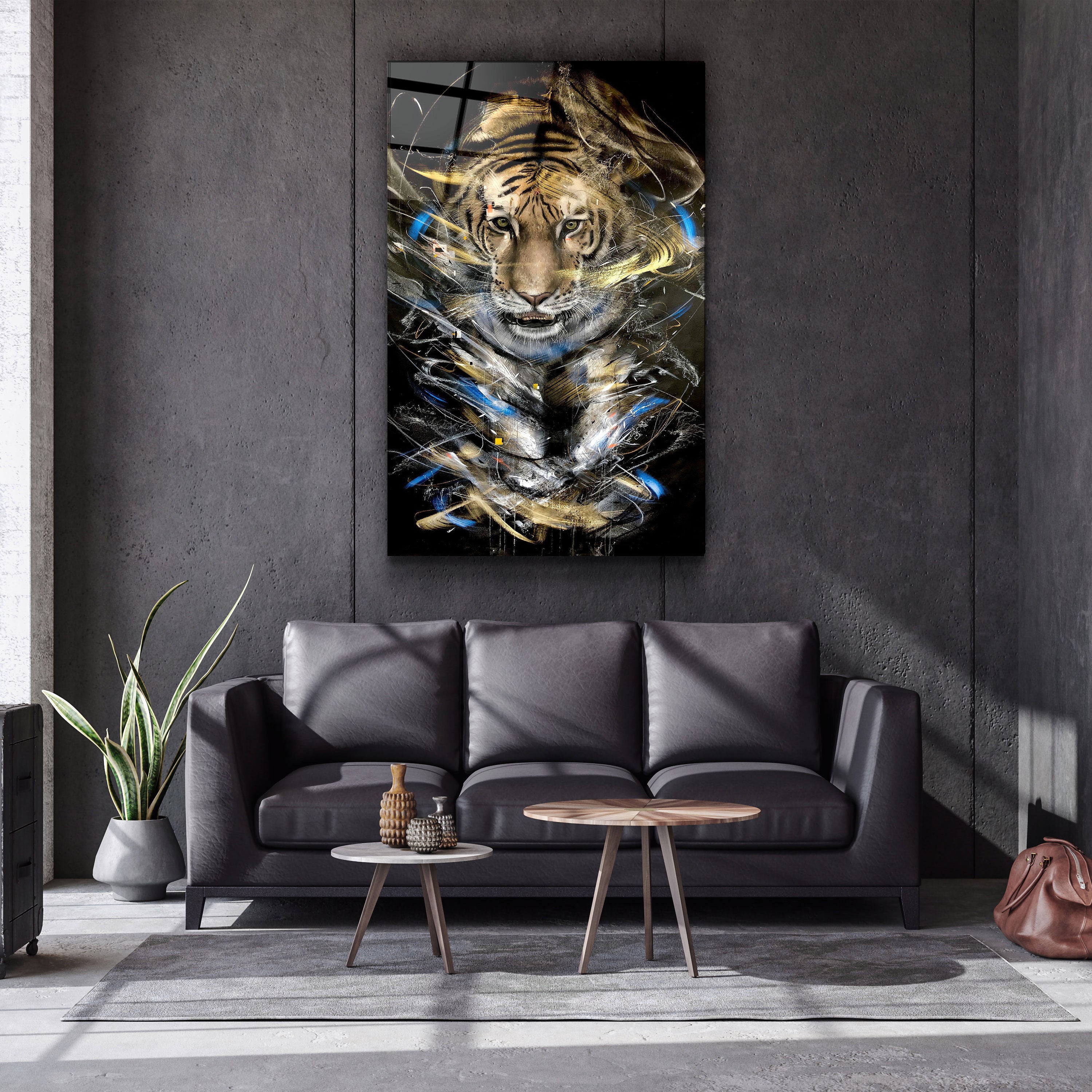 ・"Tigre "・ART MURAL EN VERRE