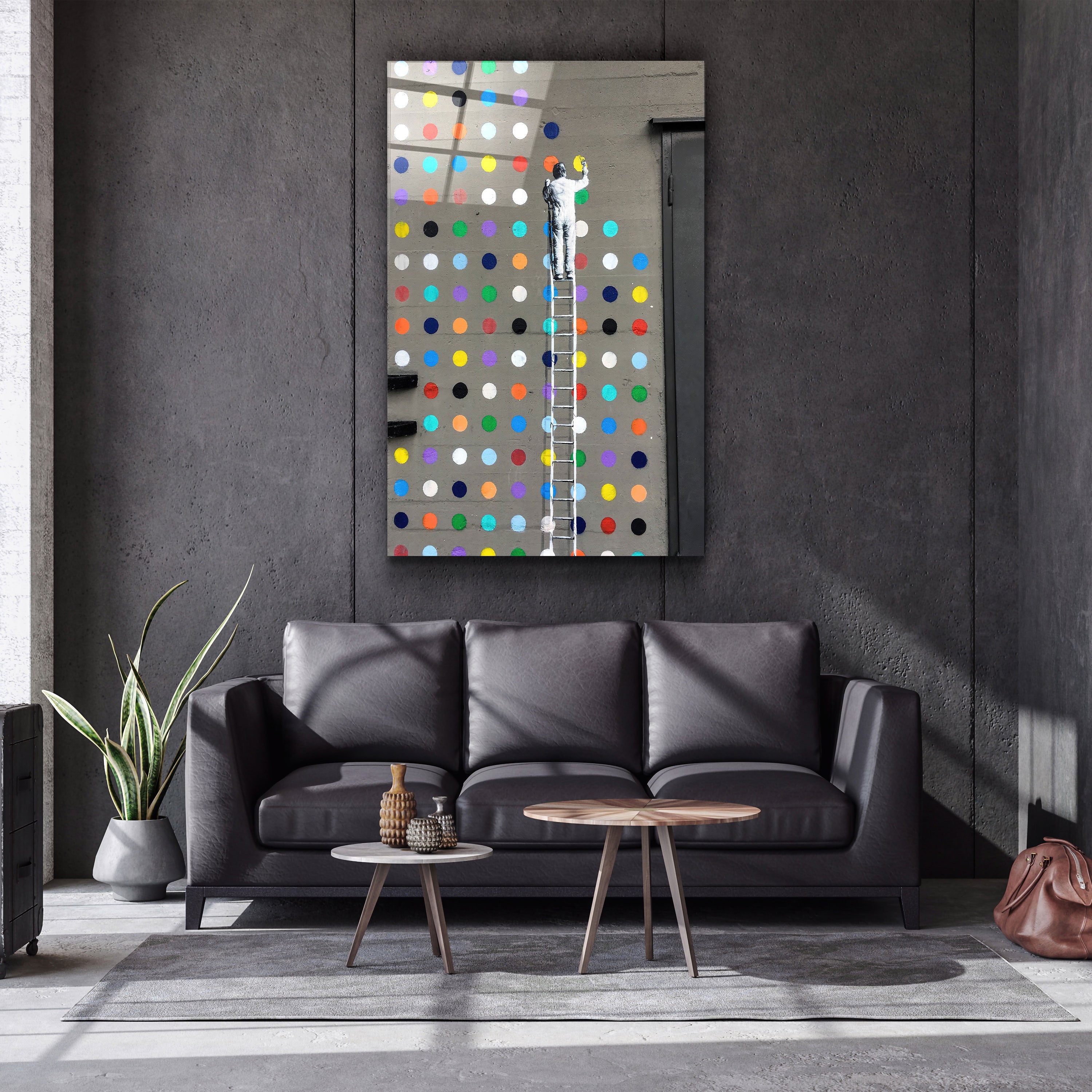 ・"Points colorés"・ART MURAL EN VERRE