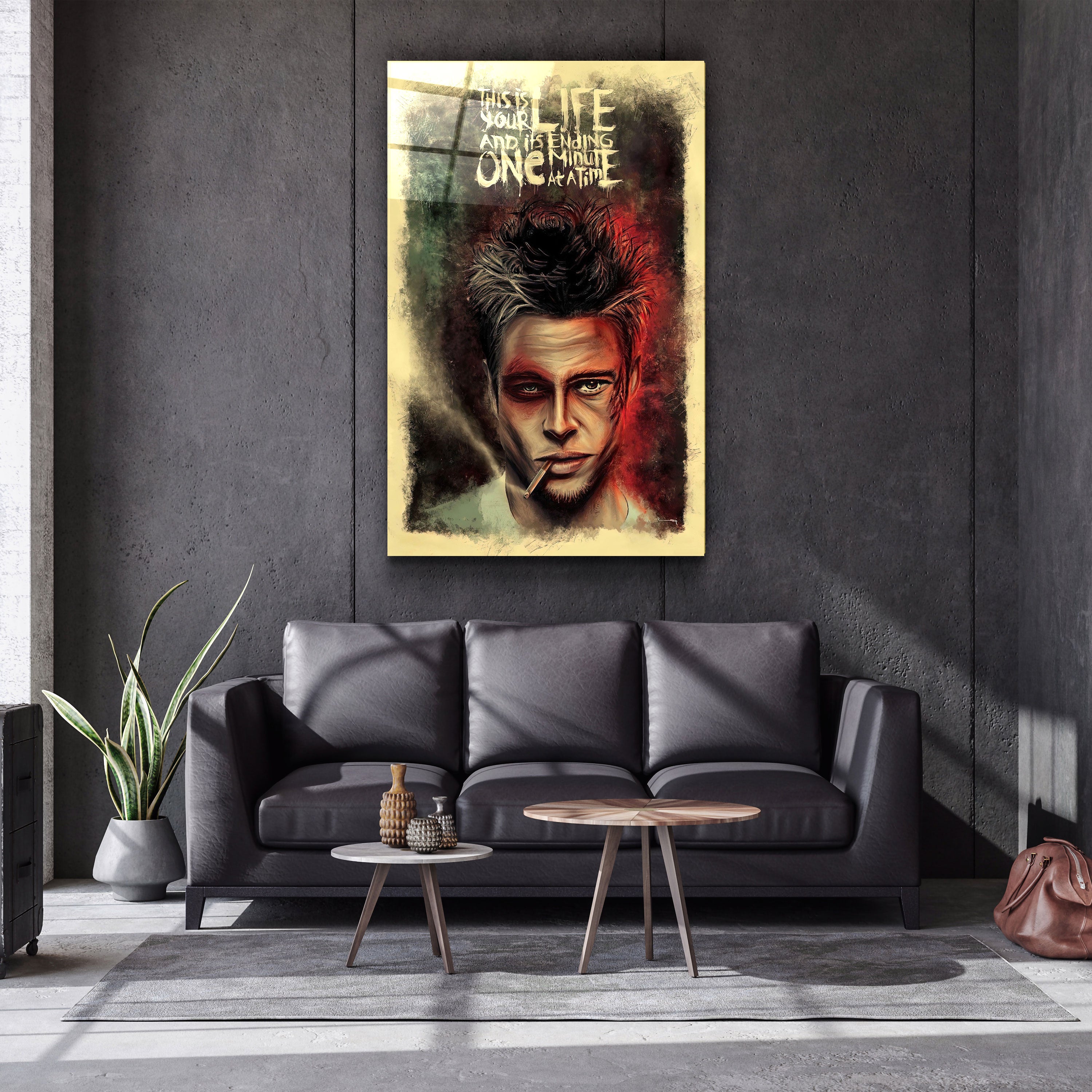 ・"Fight Club V1"・ART MURAL EN VERRE