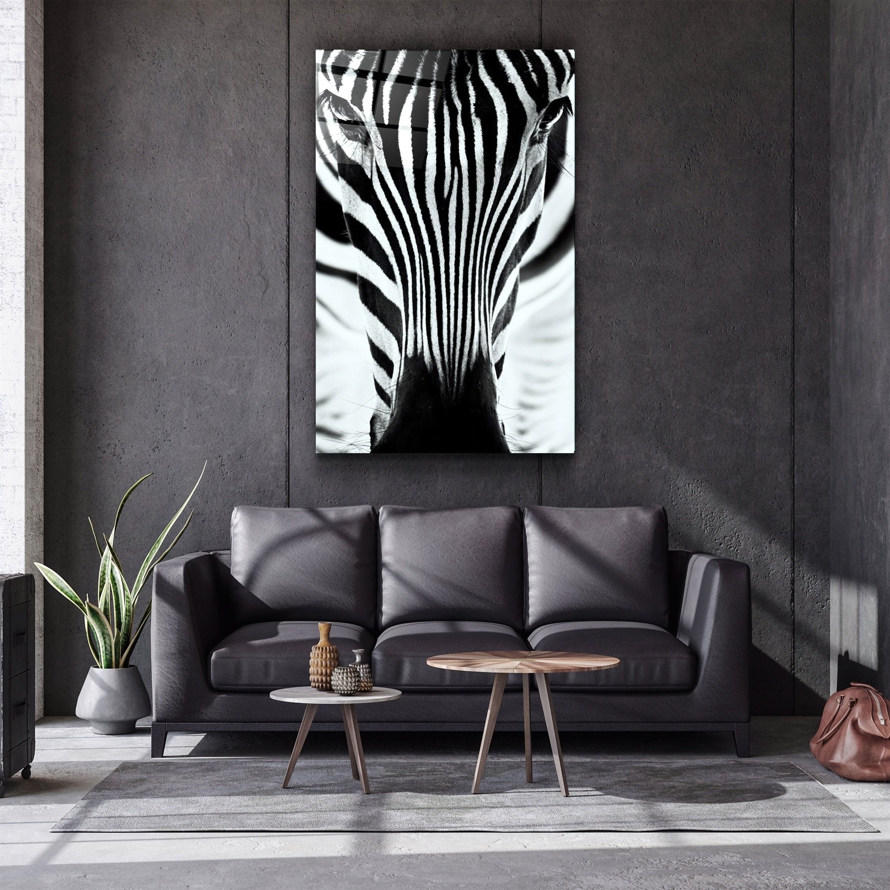 ・"Zebra V2"・Glass Wall Art