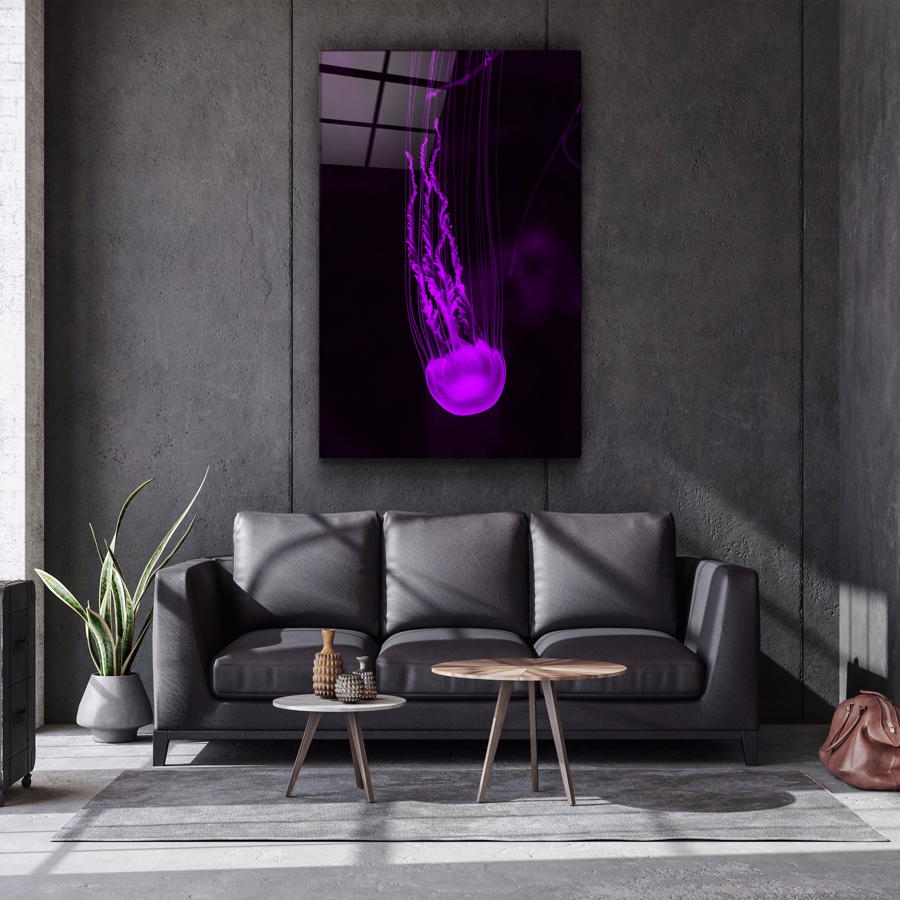 ・"Jellyfish"・Glass Wall Art