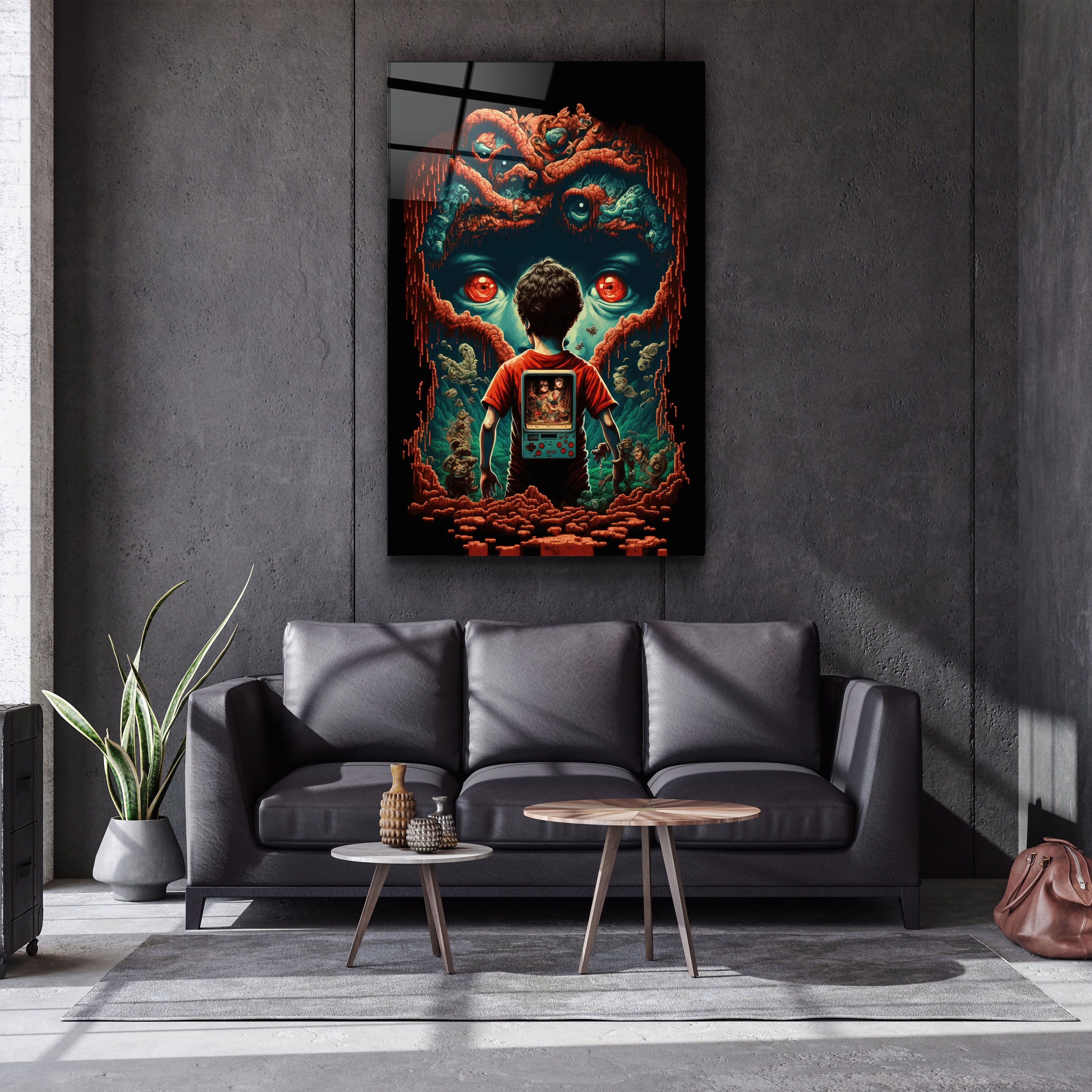 ・"Trapped in the Gaming World"・Secret World Collection Glass Wall Art