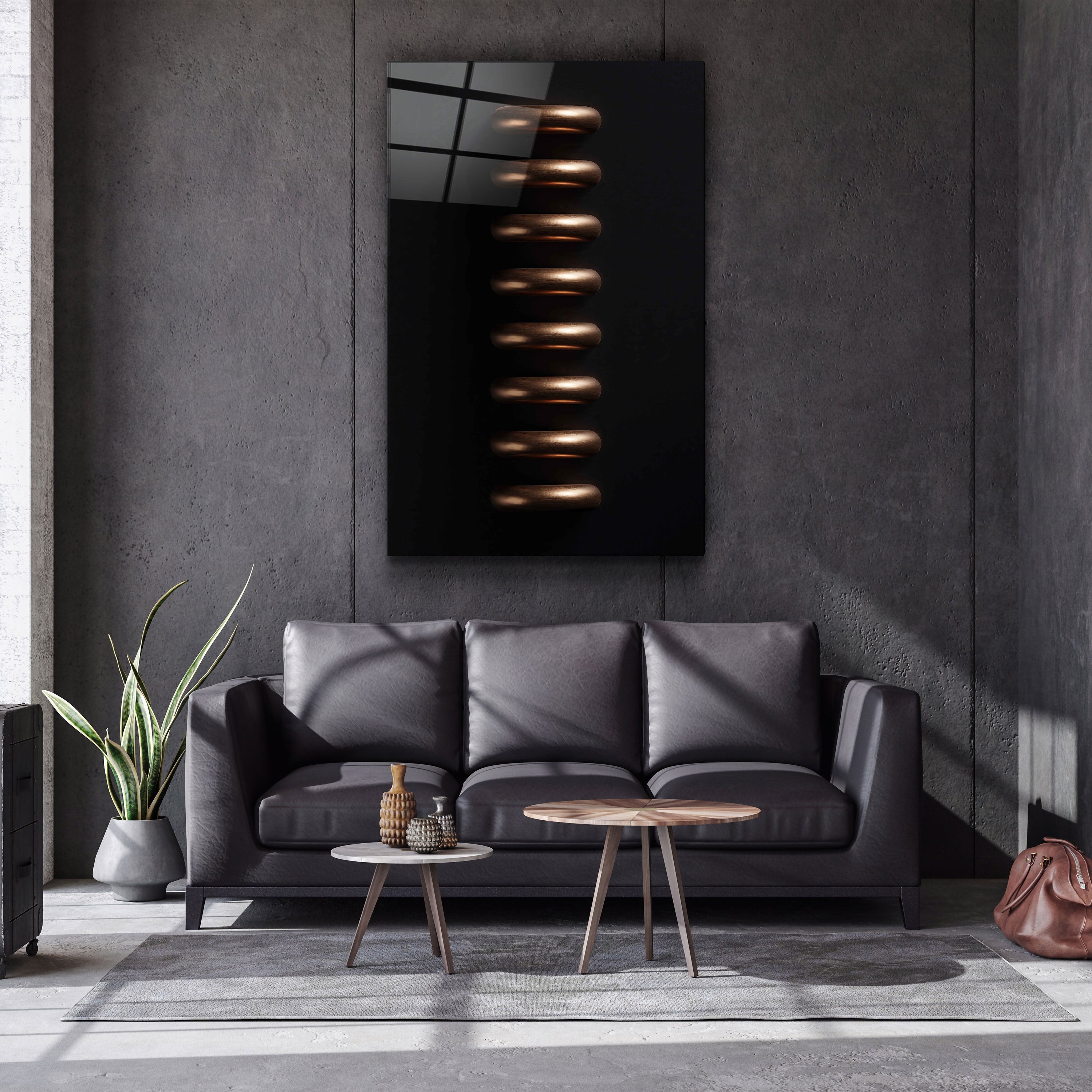 Anneaux en bronze | Art mural en verre de la collection Designers