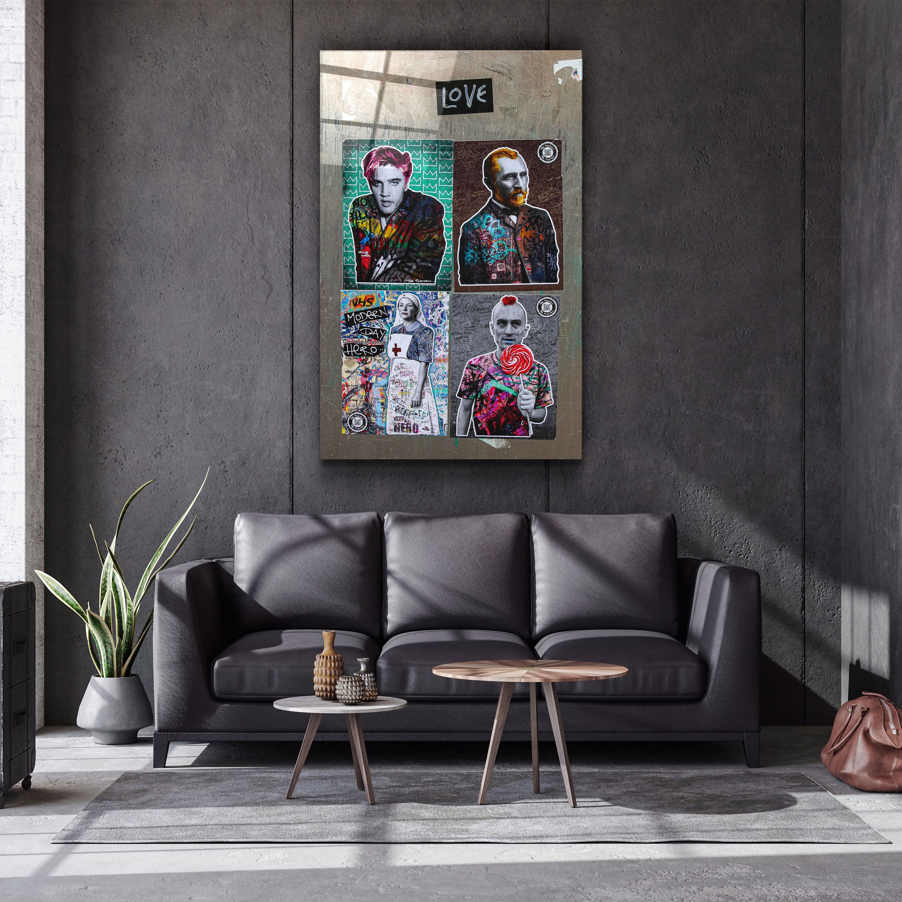 ・"Besties for the Resties"・Designer's Collection Glass Wall Art