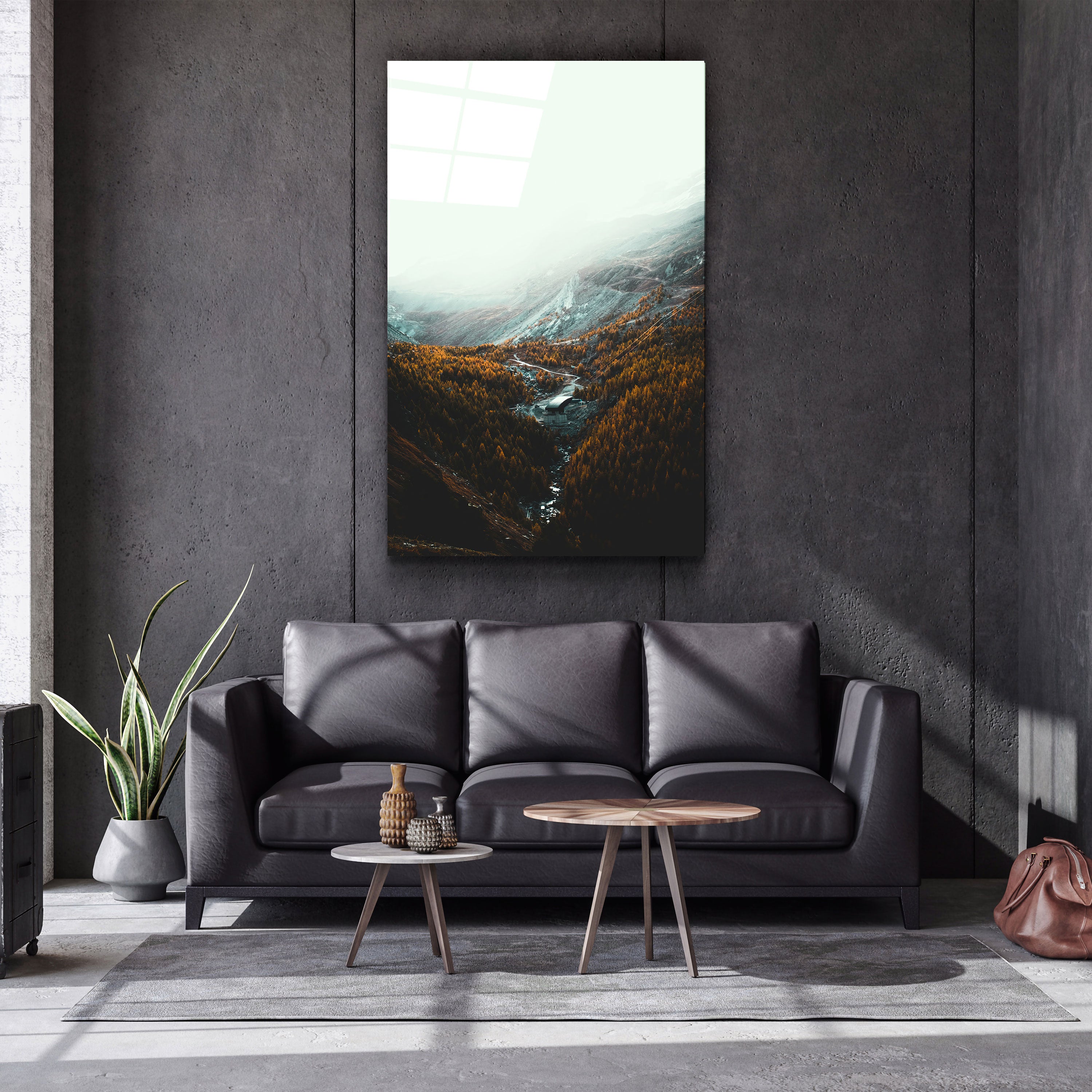 ・"Silent Canyon"・Art mural en verre de la collection du designer