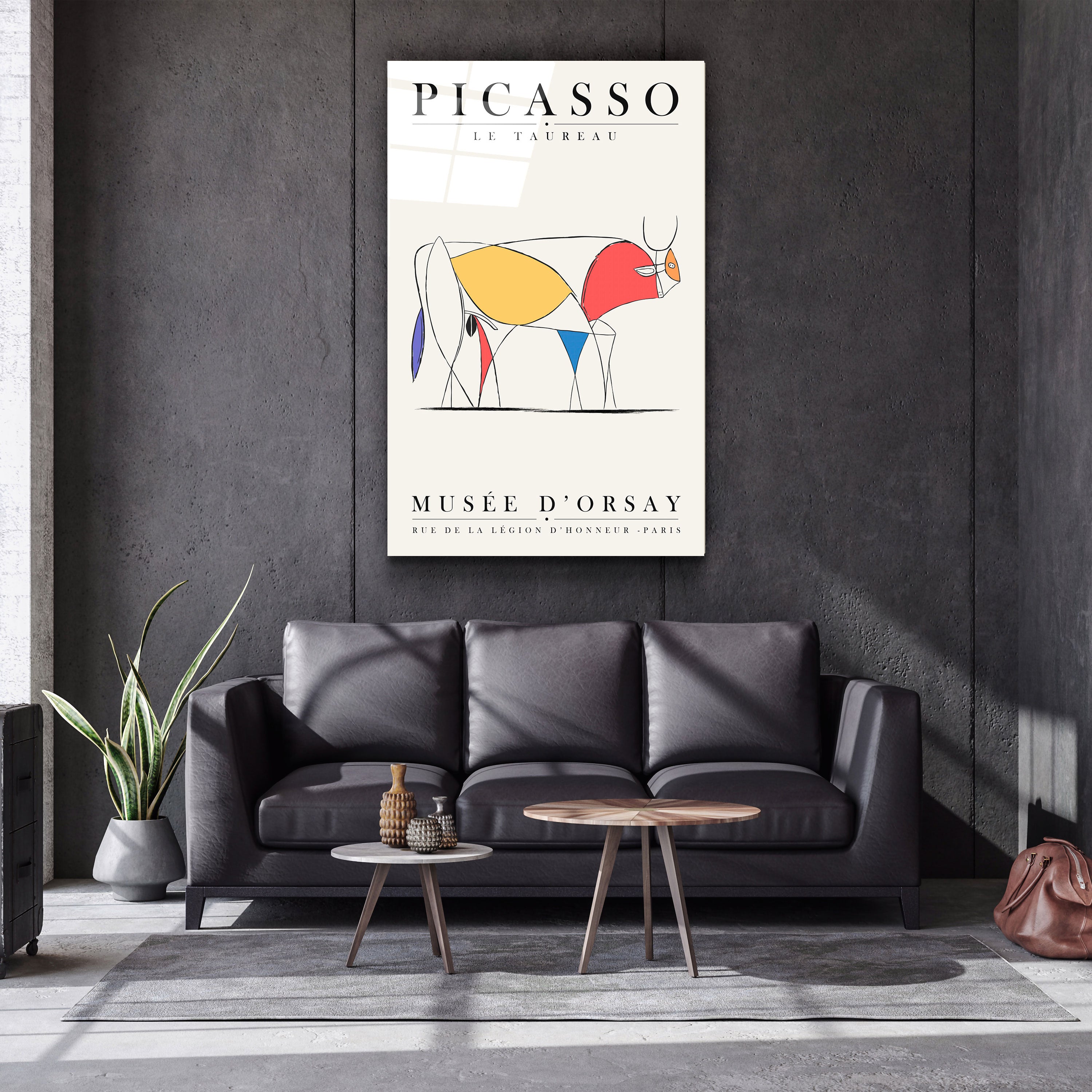 ・"Pablo Picasso - Le Taureau"・Gallery Print Collection Glass Wall Art