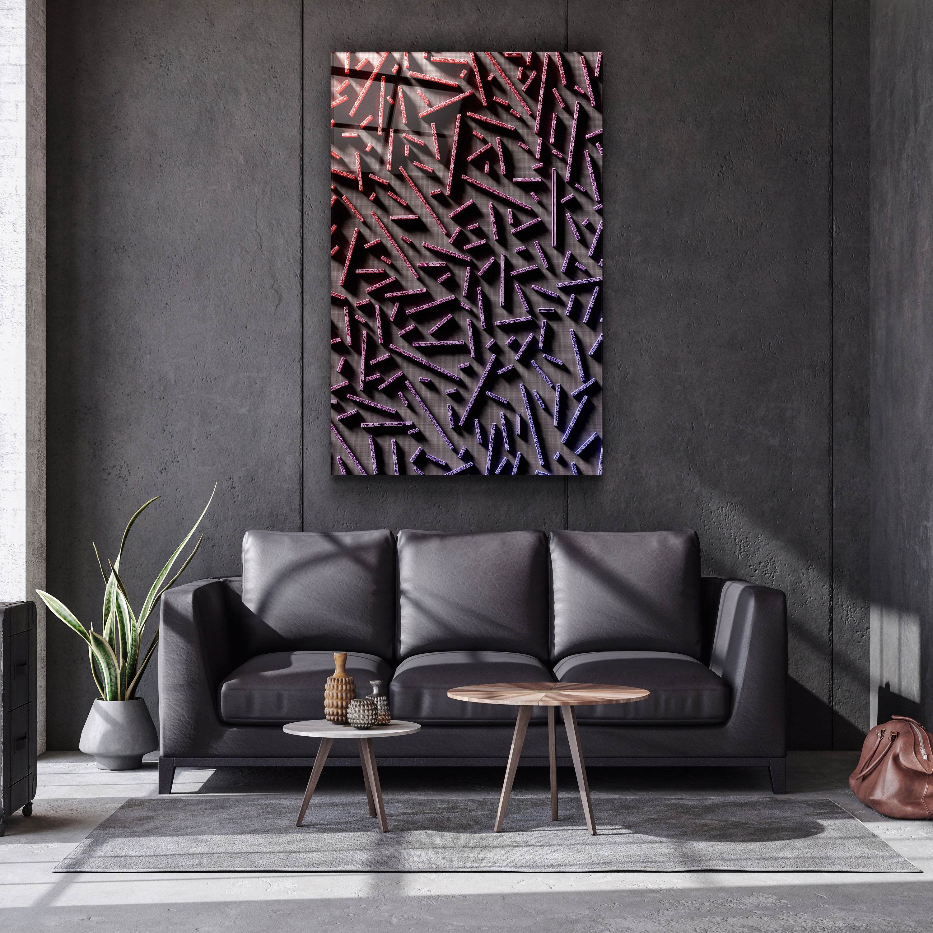 ・"Pixel Sticks"・Art mural en verre de la collection du designer