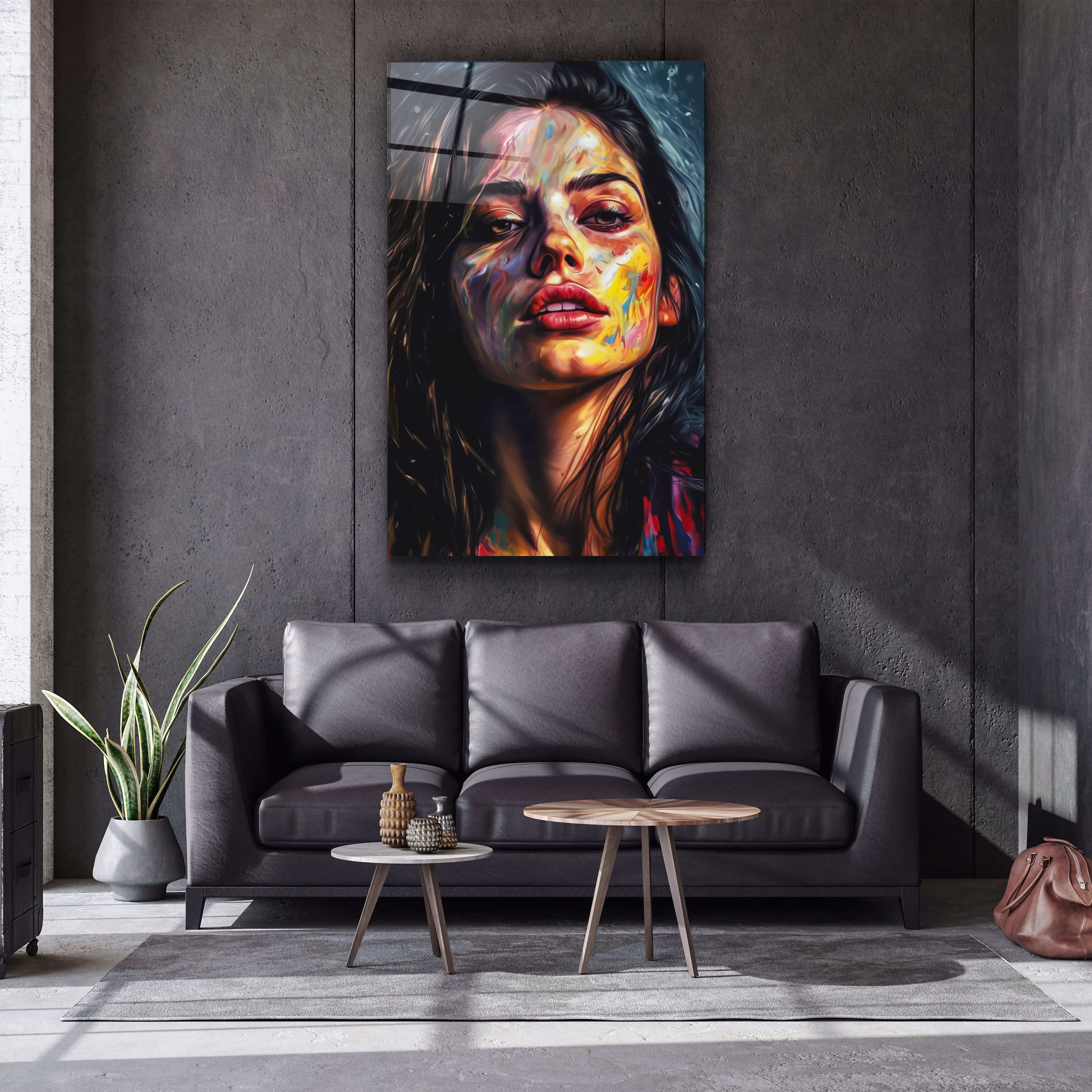 ・"Beauty Oil Painting V1"・Designers Collection Glass Wall Art
