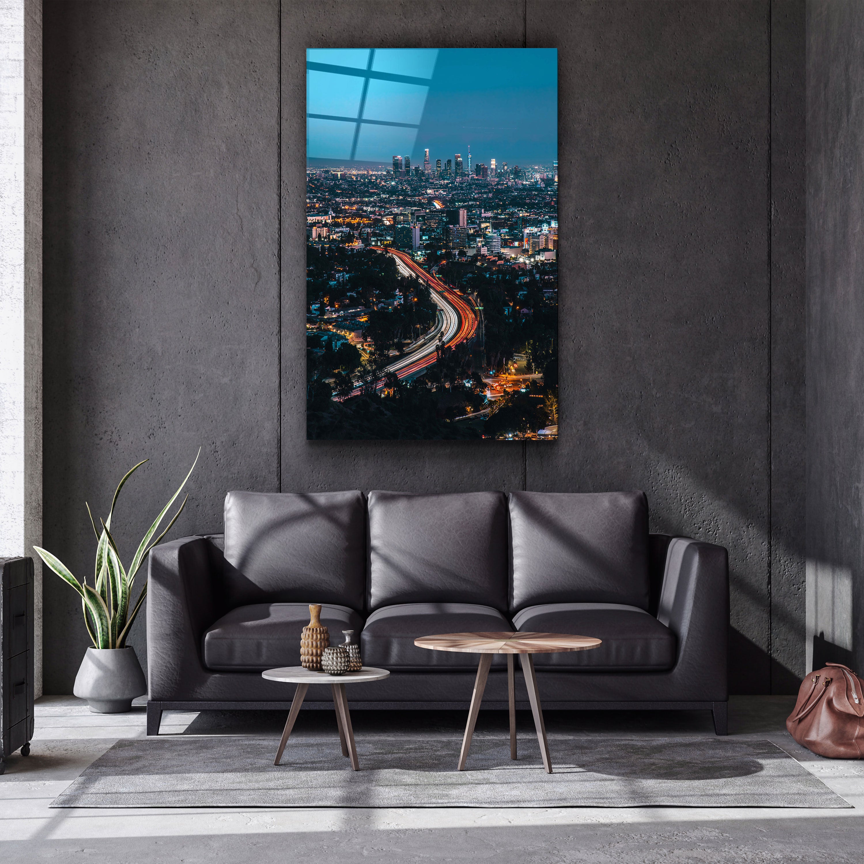 ・"Hollywood Bowl Overlook, USA"・Glass Wall Art