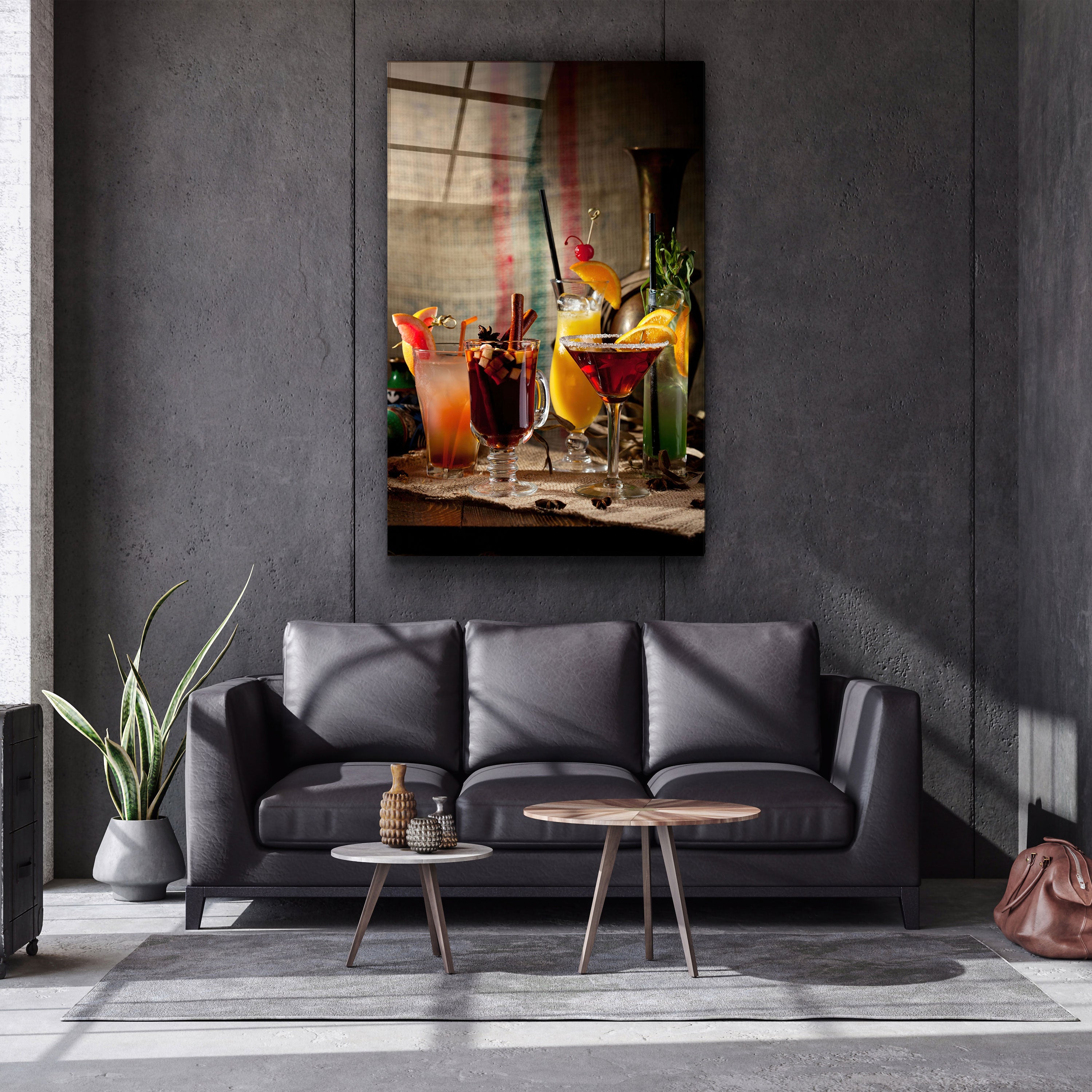 ・"Cocktails"・Art mural en verre